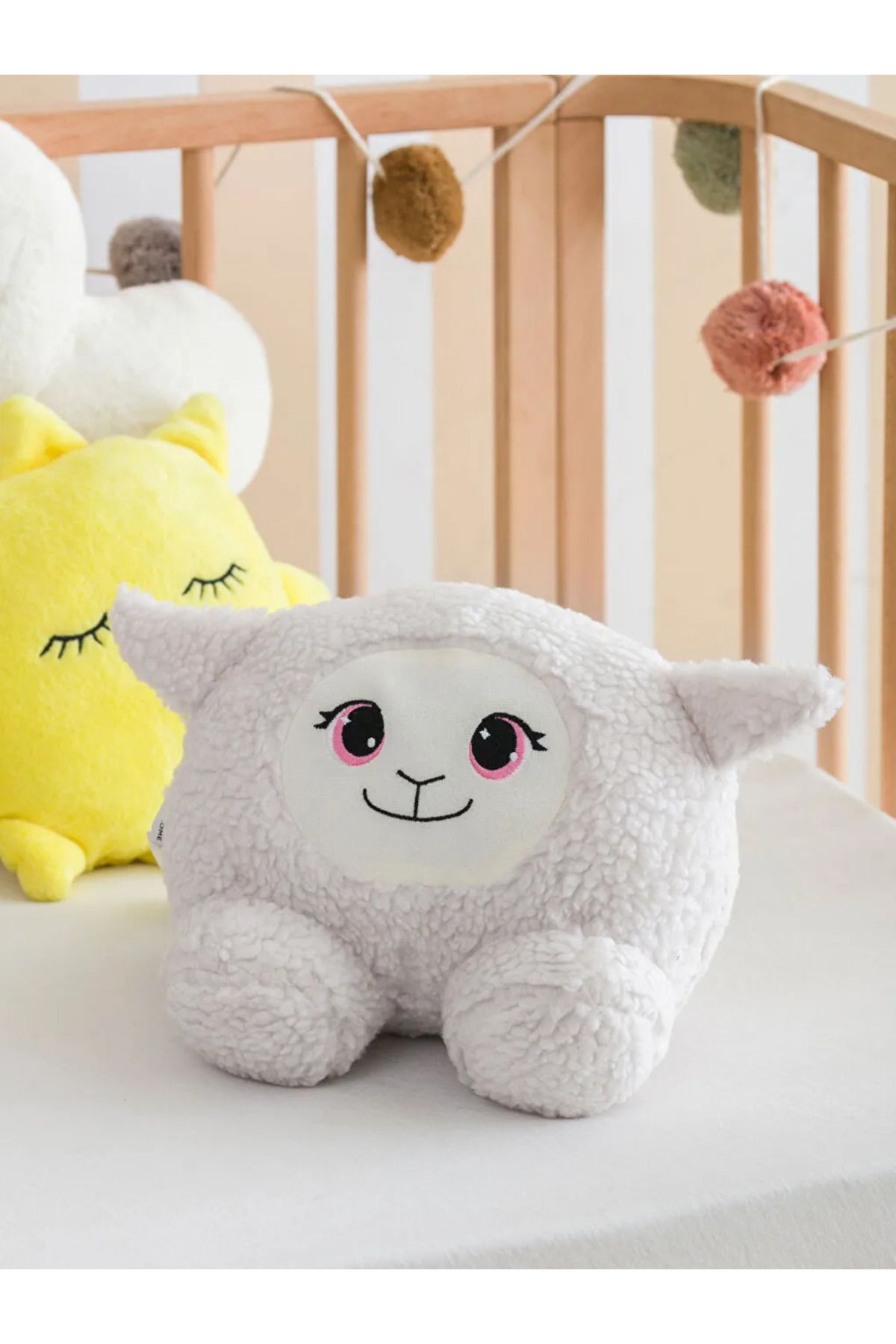 LC Waikiki LCW HOME Ekru Nakış Detaylı Pelüş Dolgulu Tavşan Bebek Kırlent 23 cm