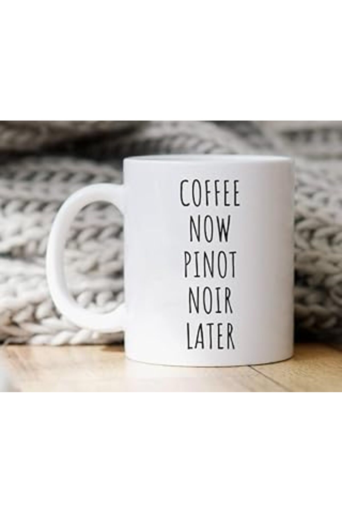 ASİTAN Print Dore Kahve Şimdi Pinot Noir Daha Sonra Kupa Pinot Noir Hediyeleri Pinot Noir, İngilizce Kupa
