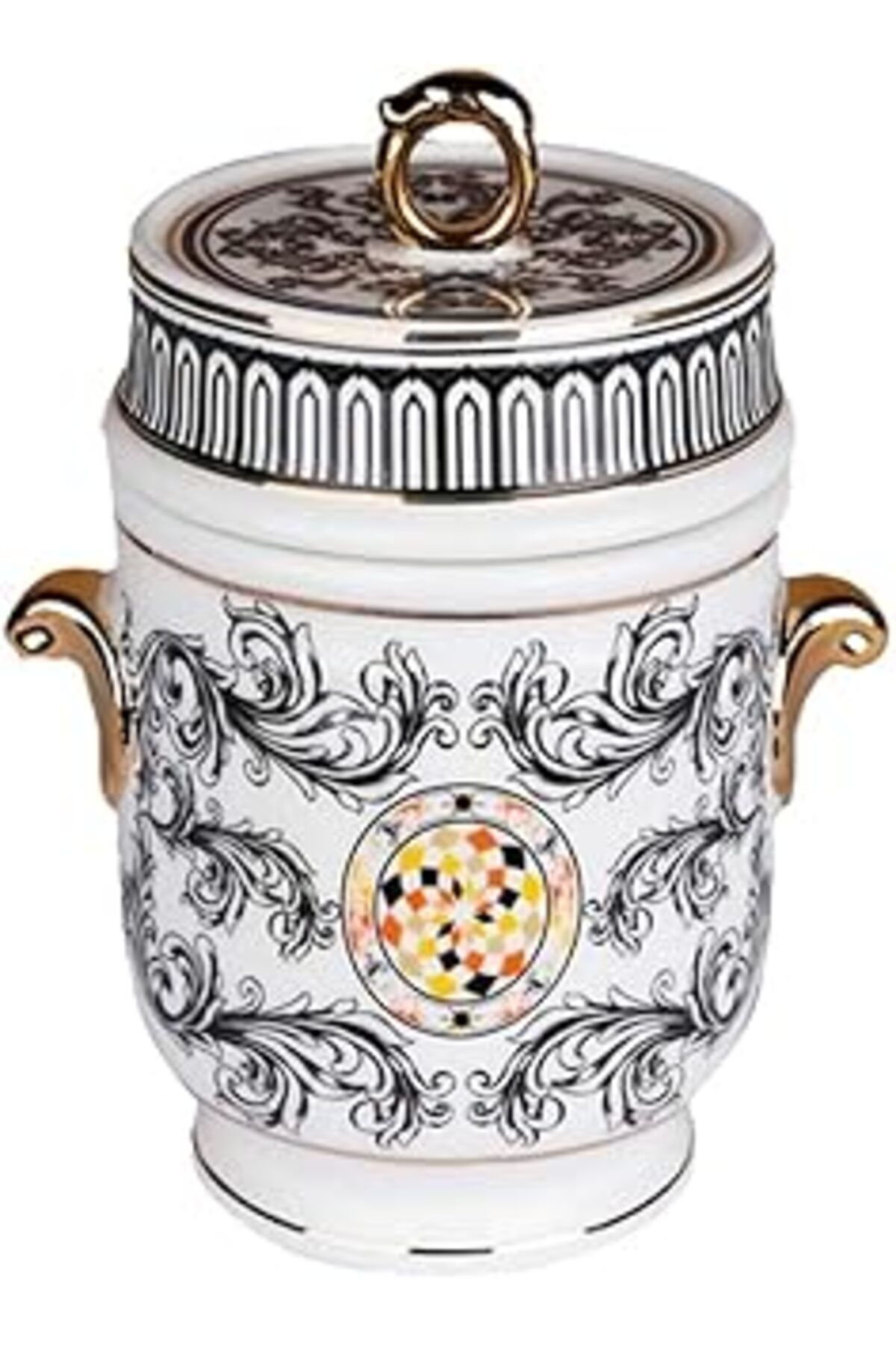 ASİTAN Lucky Art Margery Bone Kulplu Kavanoz 22 Cm