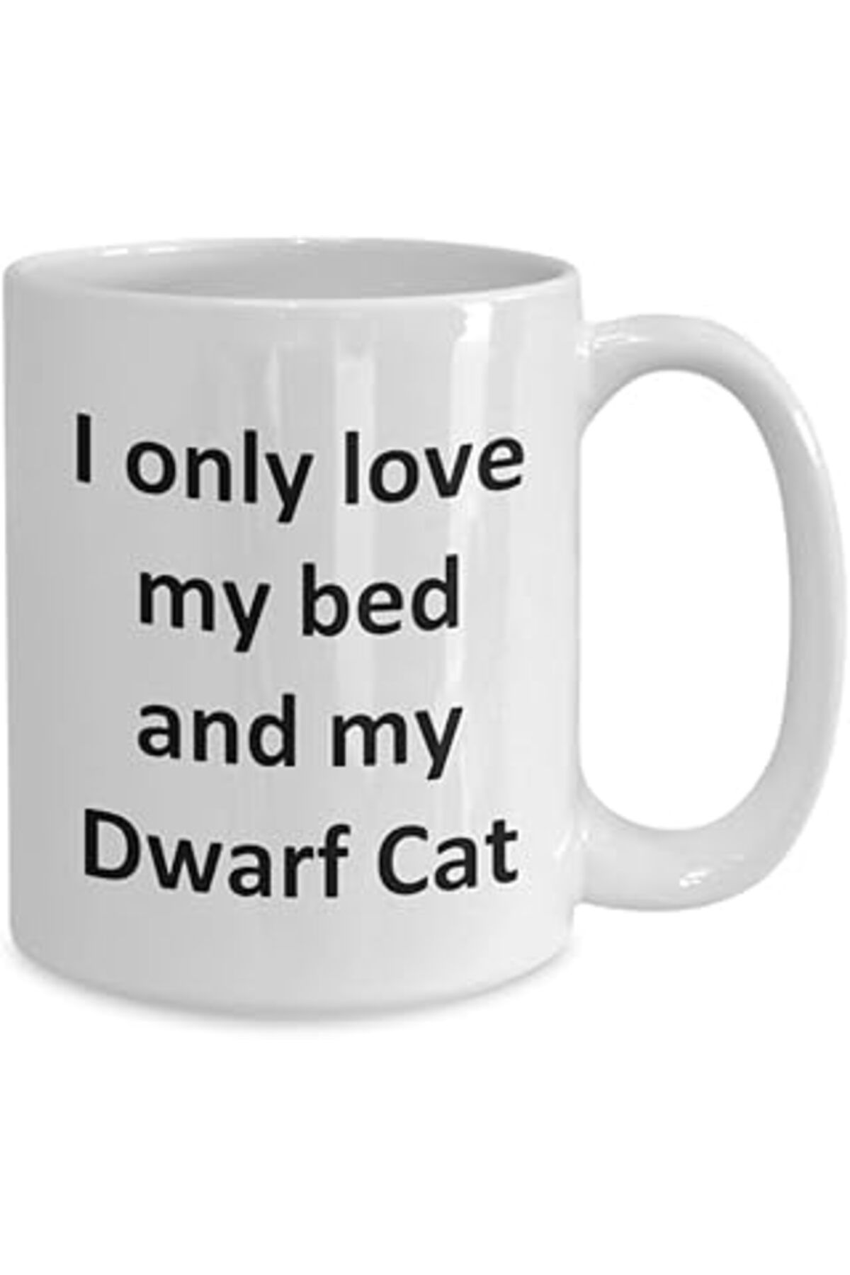 Mu Art Ahşap Print Dore Esprili Cüce Kedi Kupa - Kupa Bardak Cüce Kedi Kedi Kahve Fincanı - Ingilizce Kahve Kup