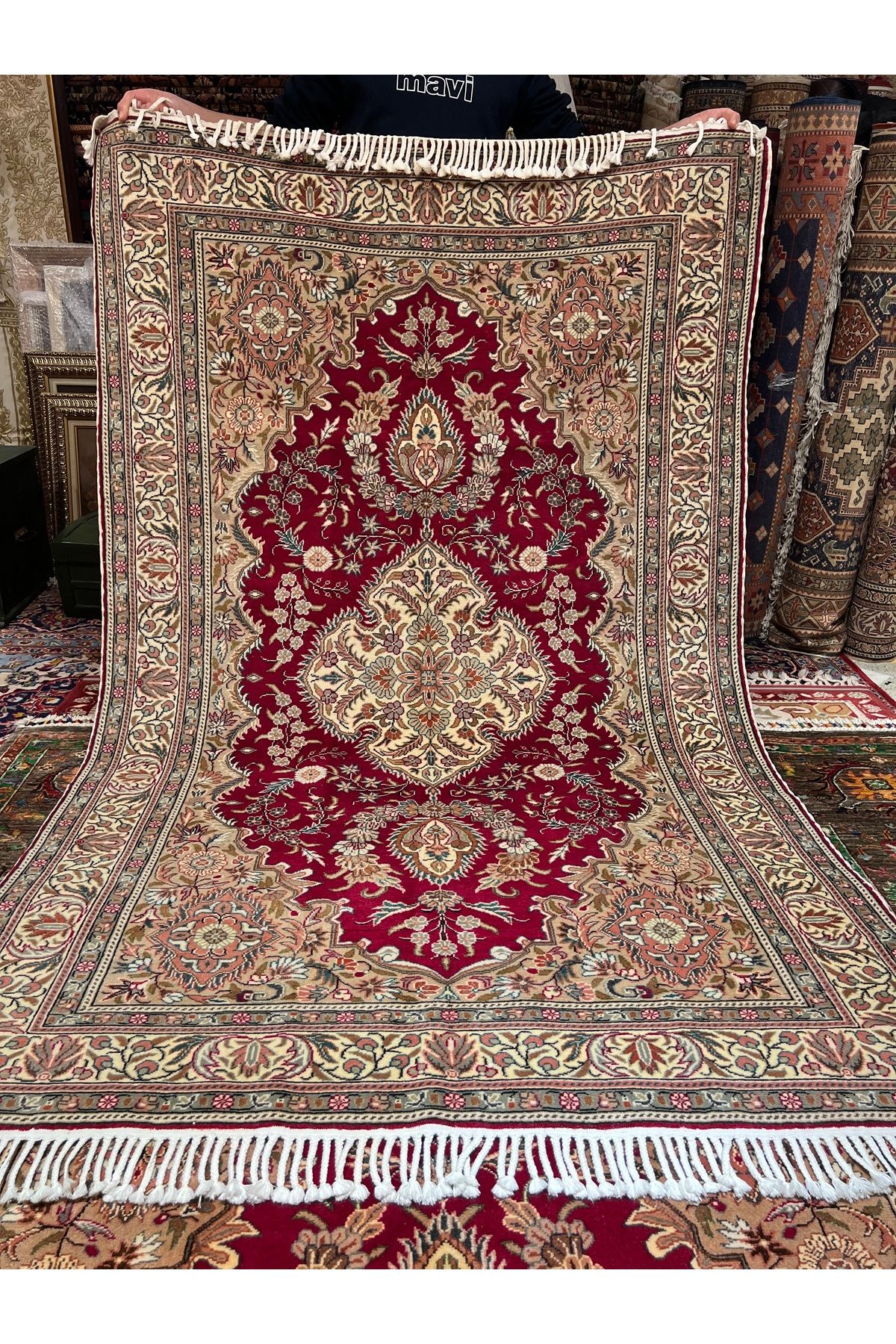 RD RAMAZAN DAĞ EL HALI SANATI El Dokuma Kayseri Hacılar Dokuması Birinci Sınıf Kalitesi Ebat 220x140