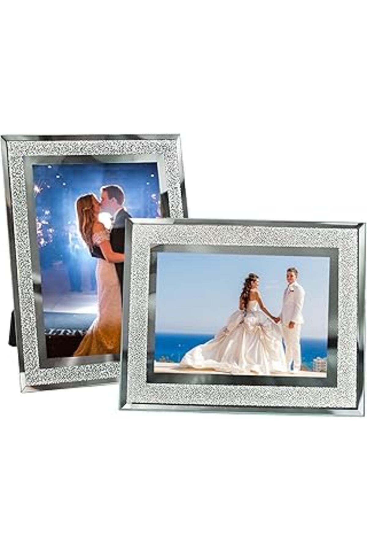 NETWORK ART Pigpigfly Resim Çerçevesi 20 X 25 Cm Gümüş Cam Resim Çerçevesi Modern Gümüş, Fotoğraflar, Aile Foto