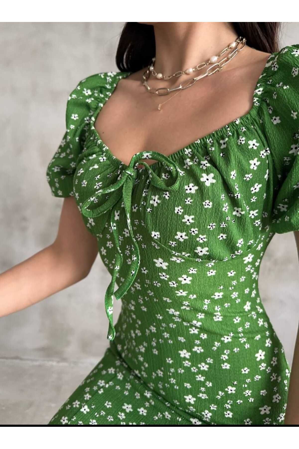 VELİNA & MODA karpuz kol elbise