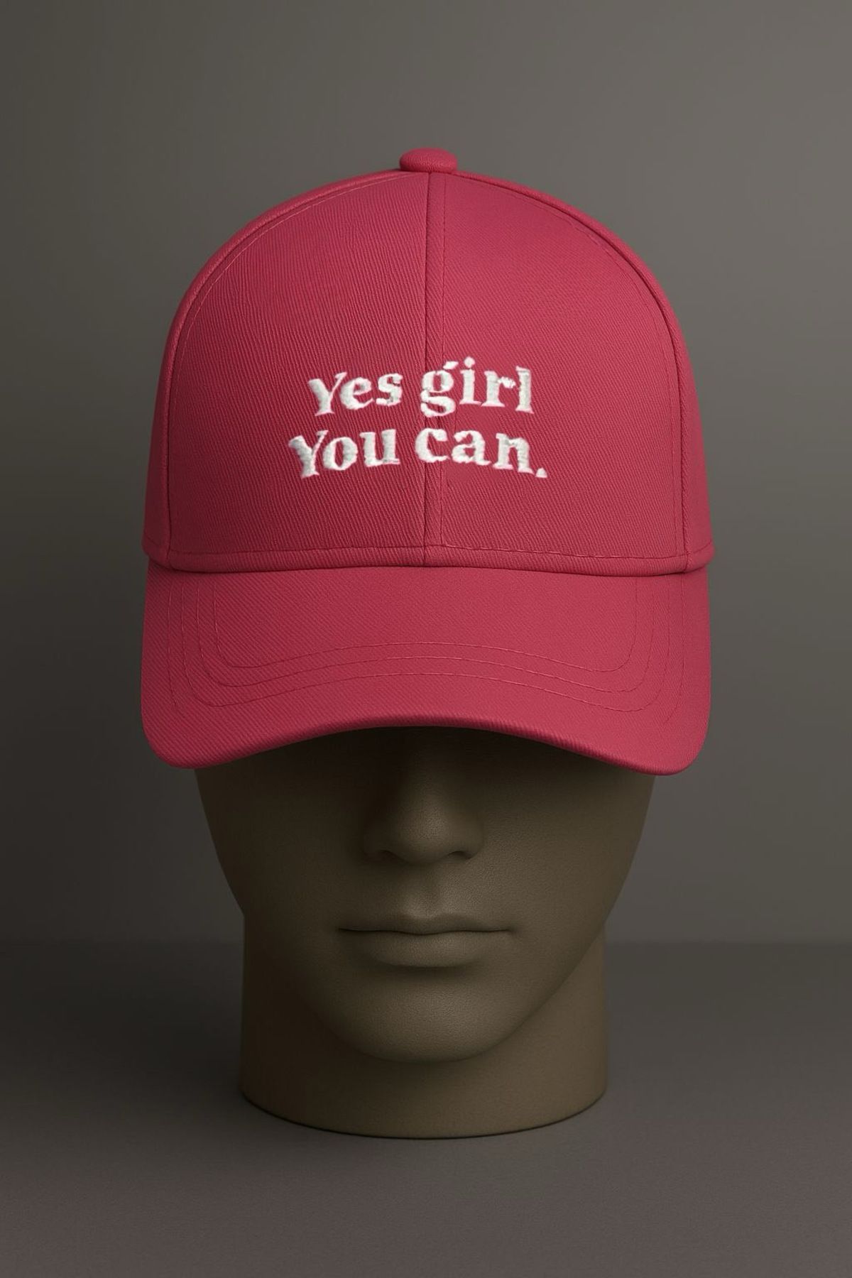 mieraedesign Mierae Kadın Beyaz Yazılı Pembe Şapka