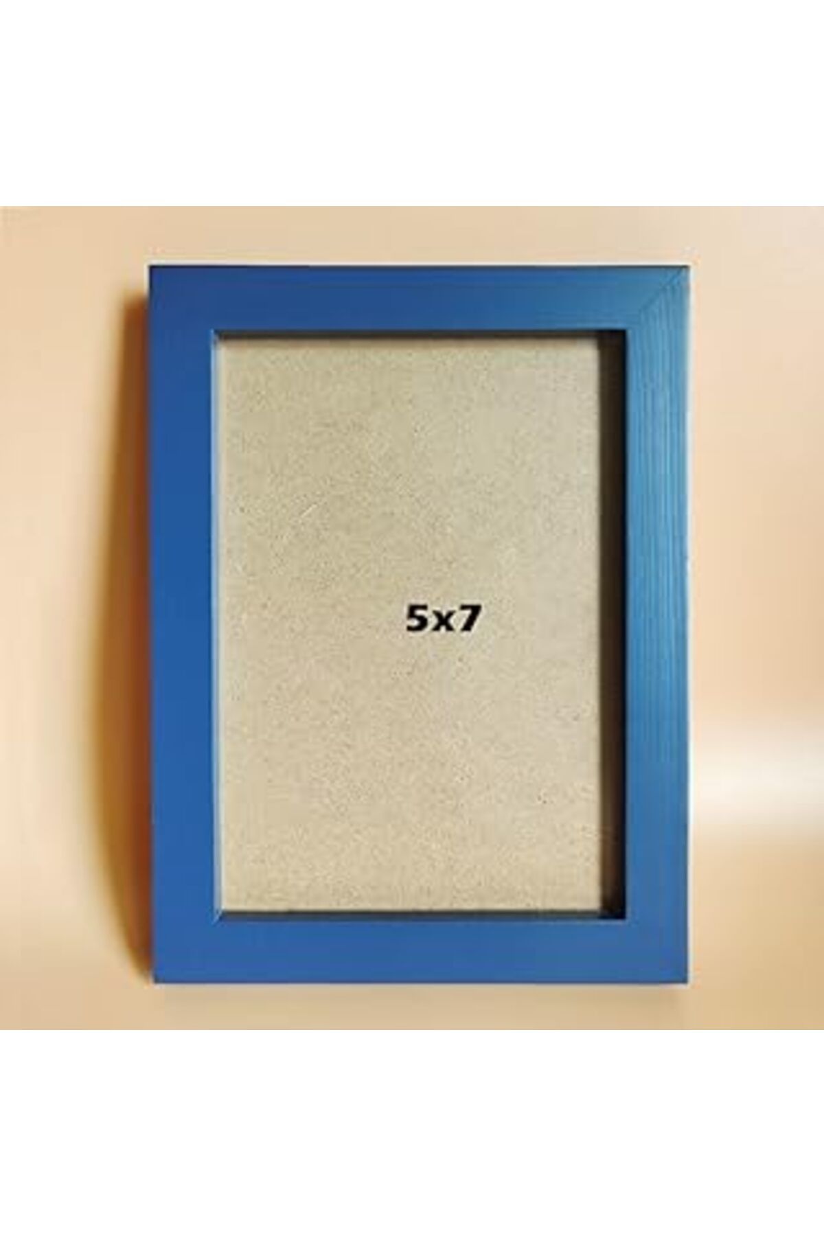 NETWORK ART Kele Model 5X7 Resim Çerçevesi Mavi Masif Ahşap Çerçeve, Plastik Panel (Filmin Kaldırılması Gerekiy