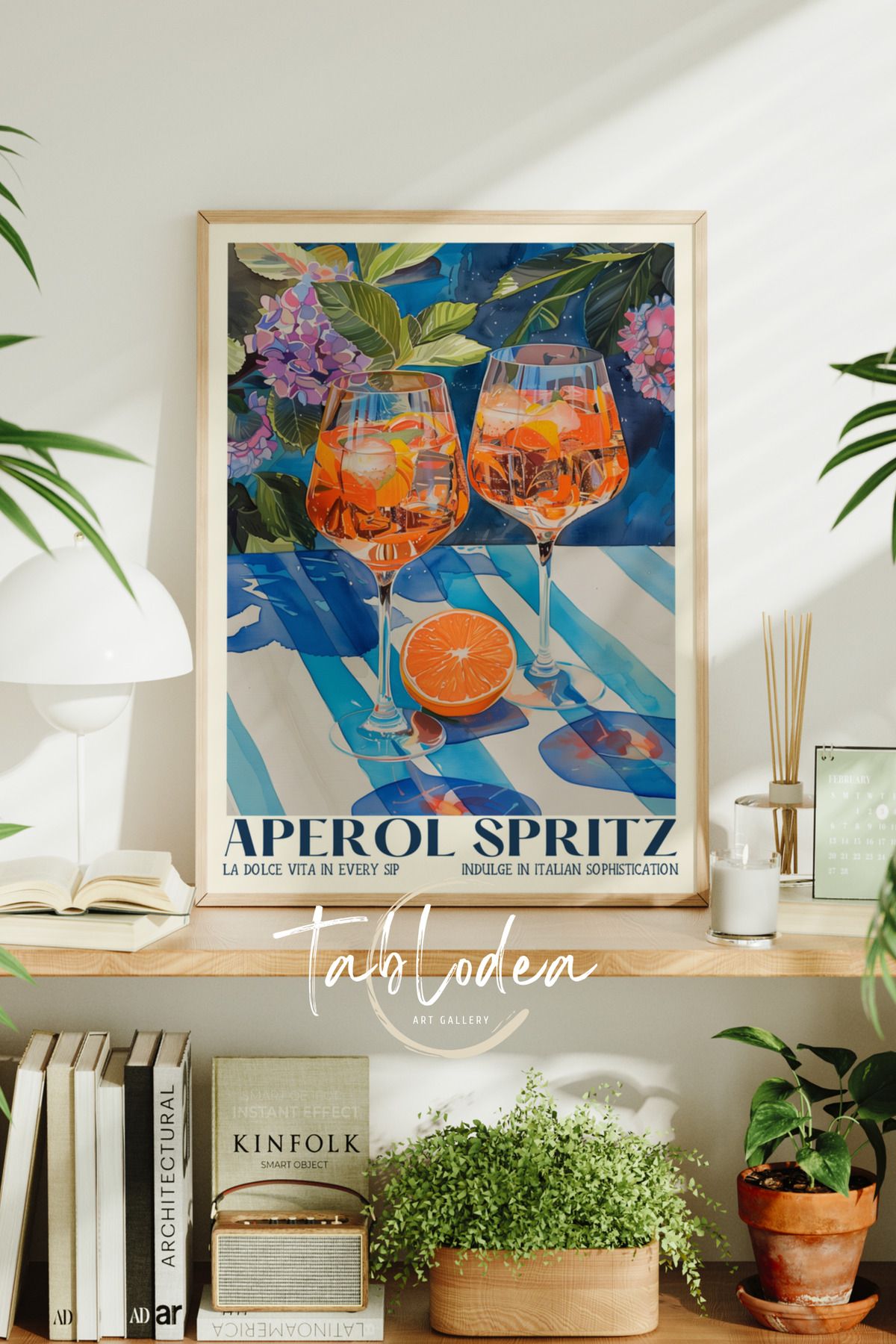 tablodea Modern İtalyan Tarzı Kokteyl İçecek Temalı Çerçeveli Poster Tablo TD Minimalist Bar Mutfak Tablosu