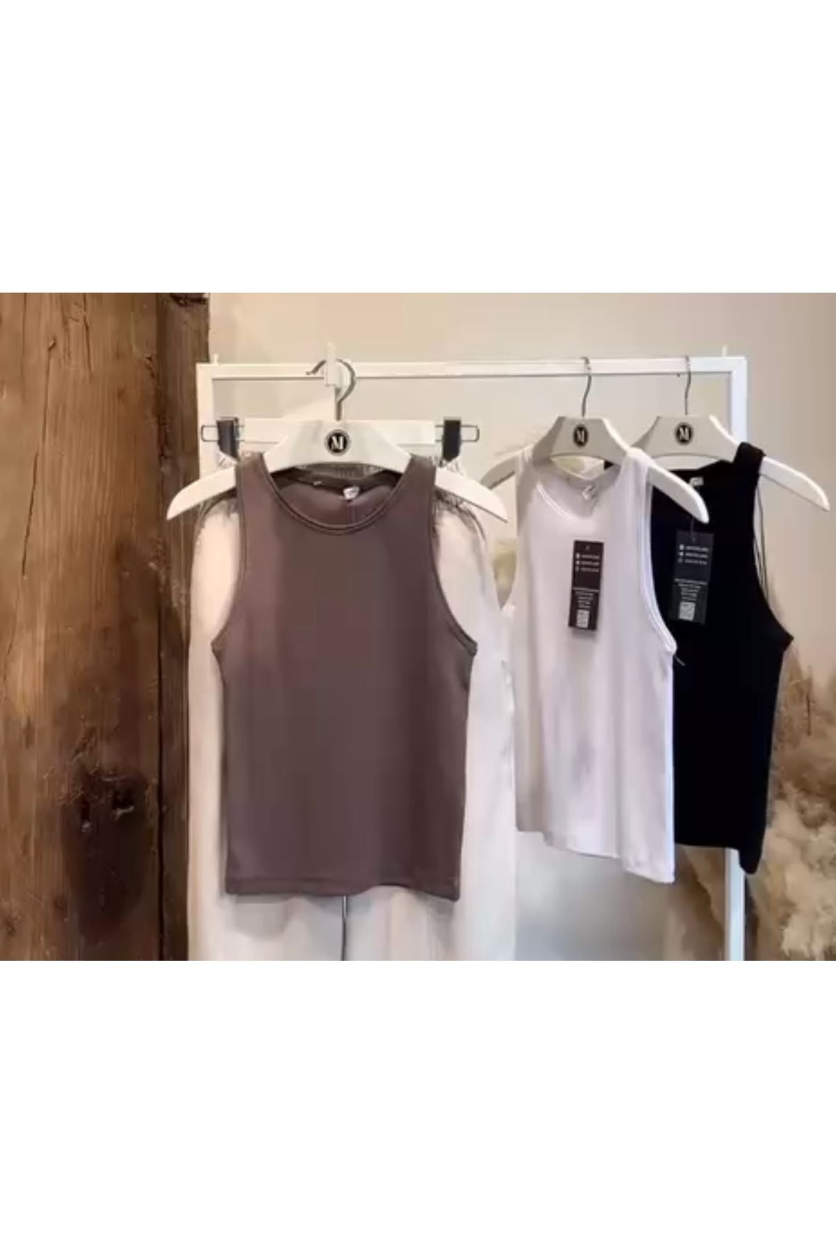 viyan butik Halter yaka tişört atlet