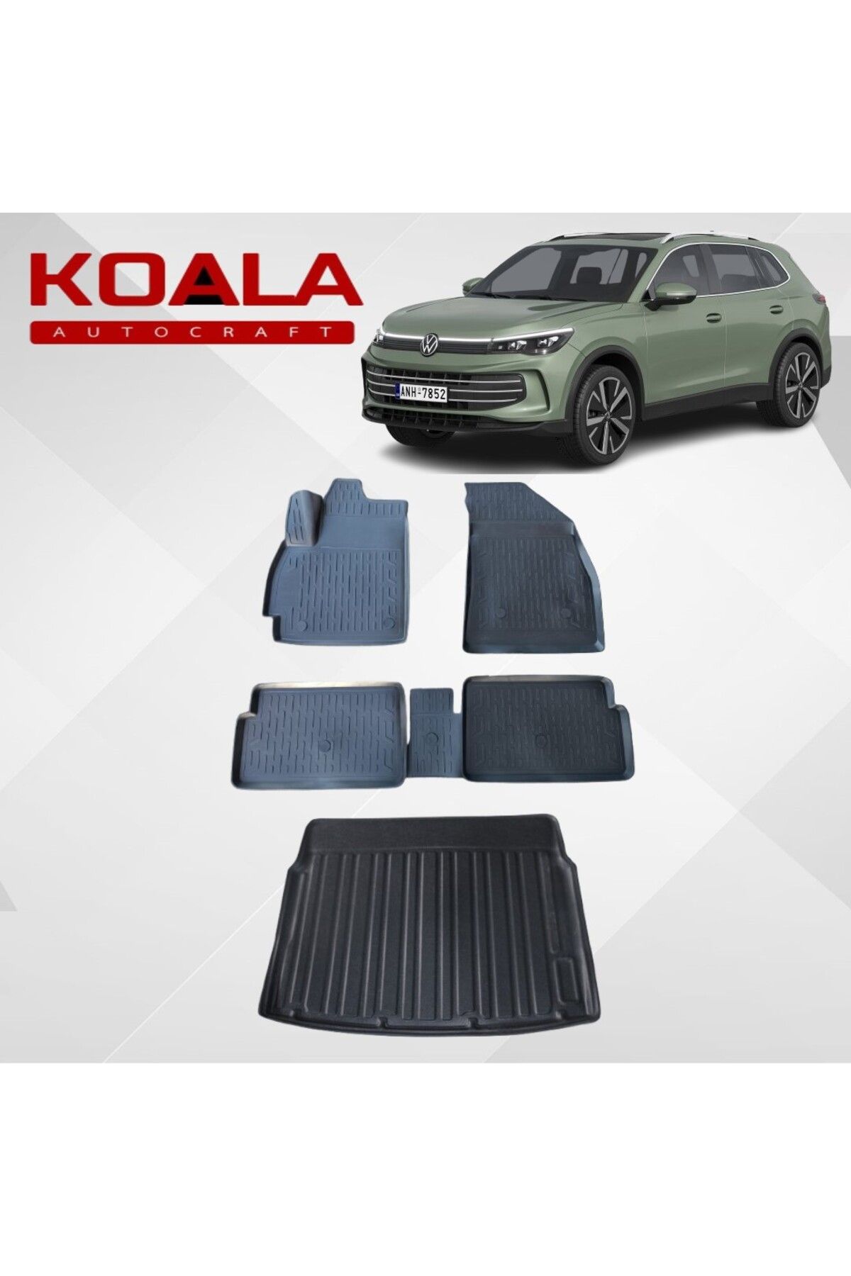 KoalaOtoTekstil VW TİGUAN E-TSI (2024+) Uyumlu (BAGAJIN ÜST KADEMESİ İÇİN) -Araca Özel Paspas ve Bagaj Havuzu