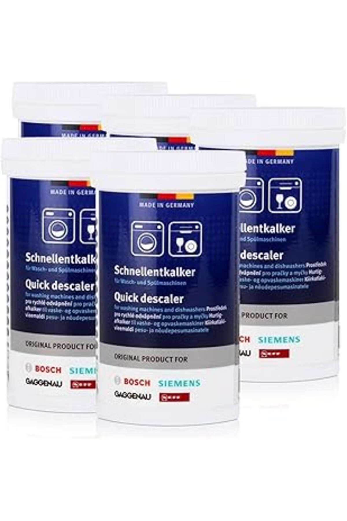Qedii Bsh 5 X Hızlı Kireç Çözücü 250 G – Çamaşır Ve Bulaşık Makinesi Için, Kireç Çözücü