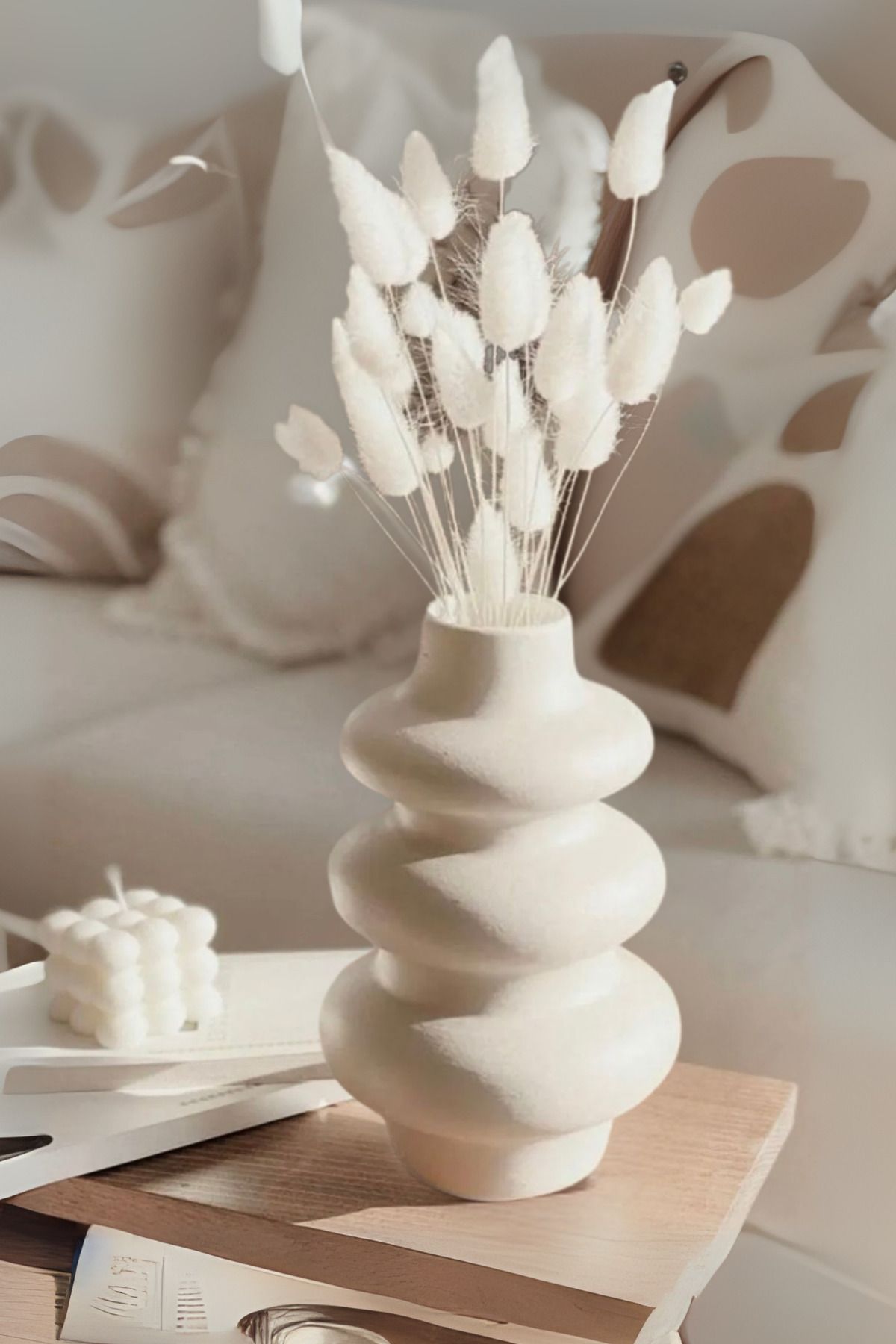 Minima Art Studio Geometrik İskandinav Tarzı 16 Cm Bohem Vazo Pinterest Pampas Vazosu Dekoratif Salon Aksesuarı