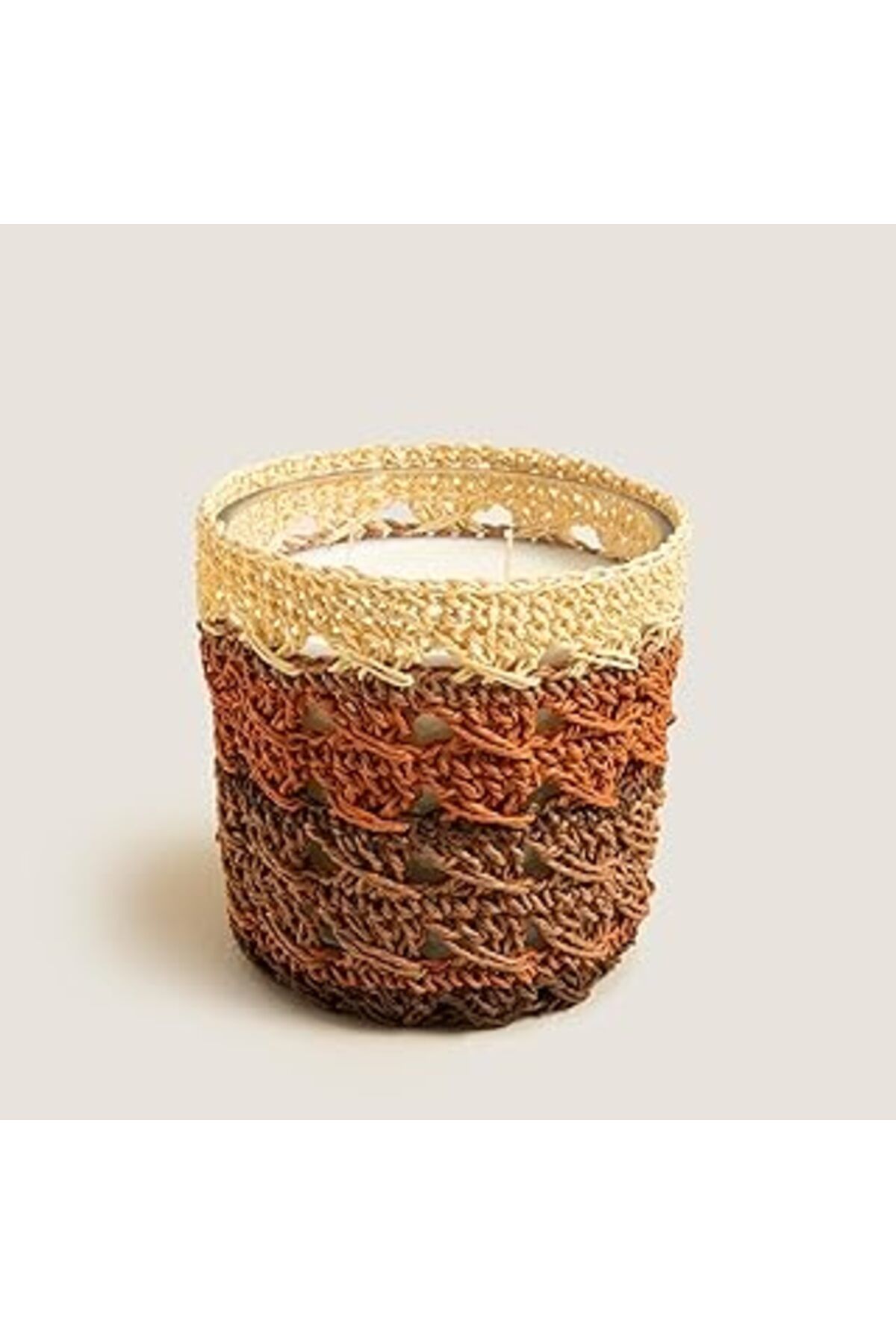 NETWORK ART Boho Chic Tığ Işi Kokulu Mum 12x13 Cm Natural