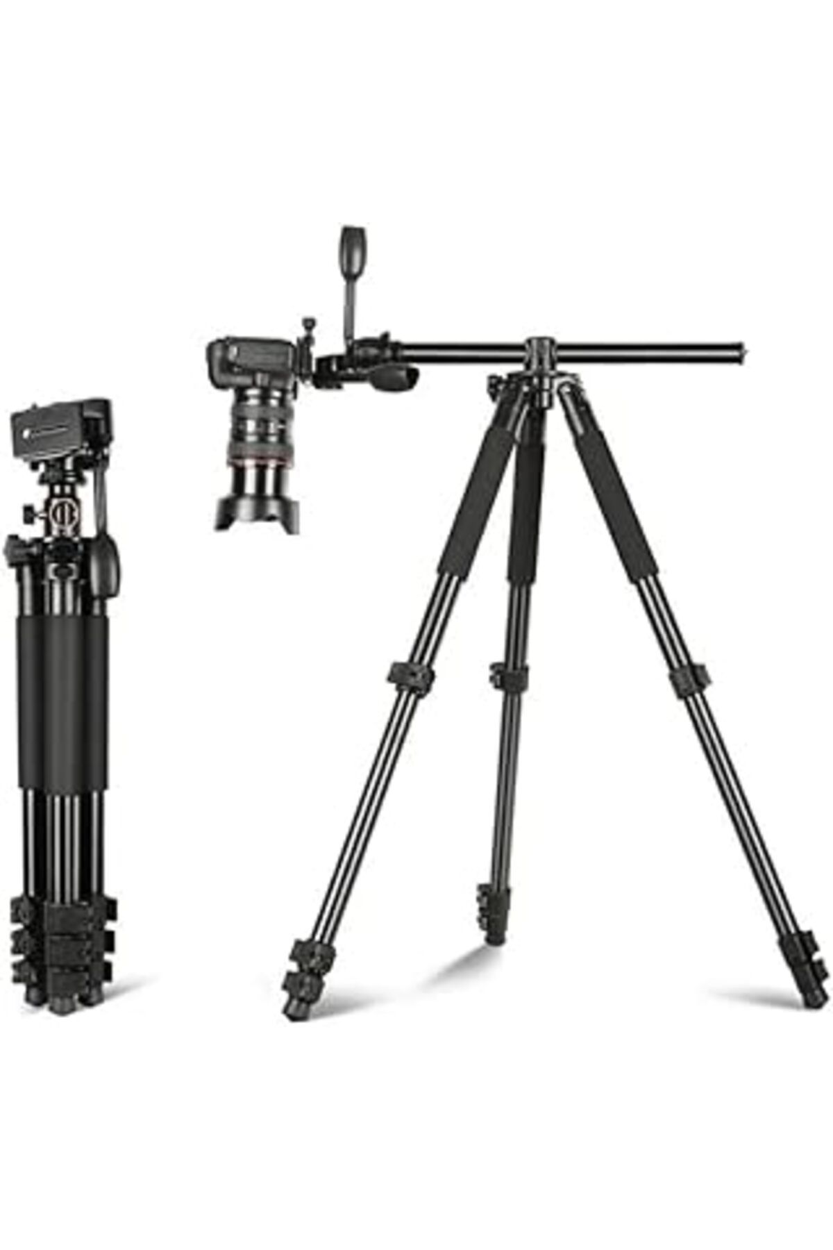 NETWORK ART Hepu Ht-T06 Profesyonel Tripod 190 Cm Yatay Kullanım Çok Fonksiyonlu Panoramik Kafa 360 Derece Döne