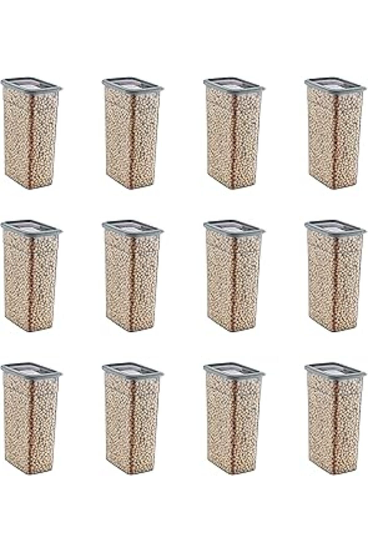 NETWORK ART Smartware 12'Li Set Skali Dikdörtgen Saklama Kabı Antrasit 3500 Ml - Antrasit, Çok Amaçlı Saklama