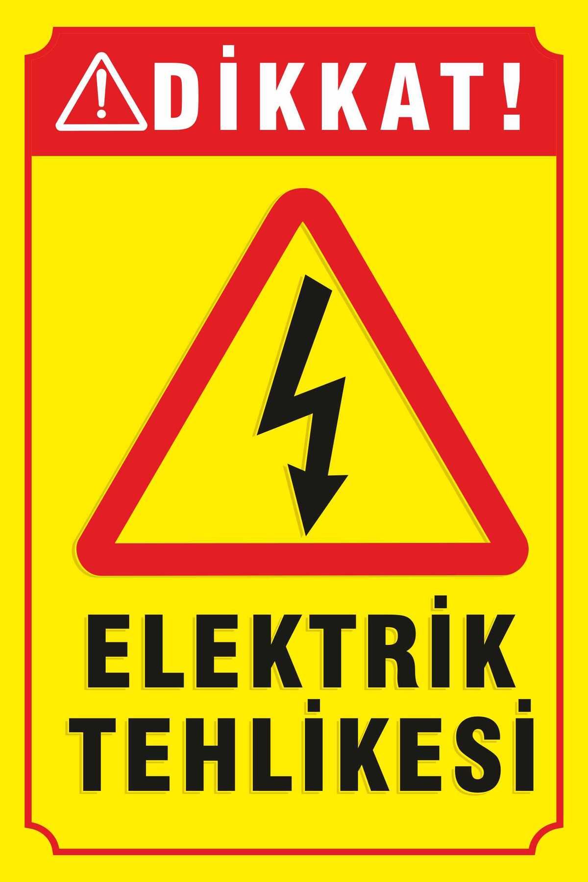 Altınuç Art Design Elektrik Tehlikesi PVC Levhası 20x30 cm