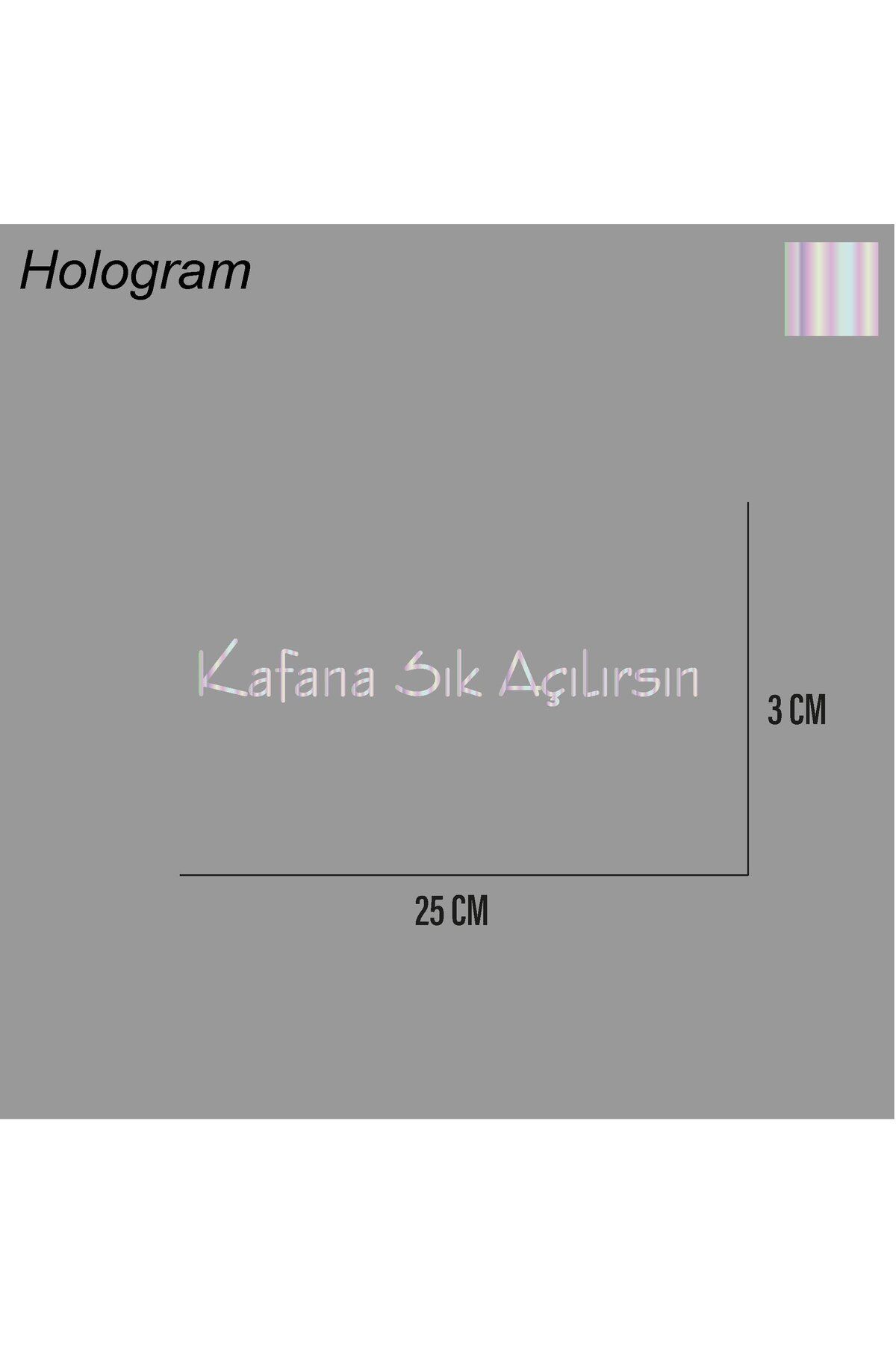 ARONA Kafana Sık Açılırsın Sticker Arka Cam Söz Sticker Etiket 25CM