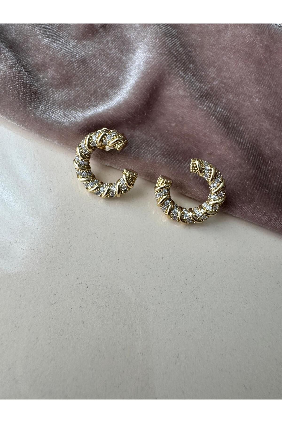 xUPING Xupıng Çelik Kararmaz Gold KÜpe