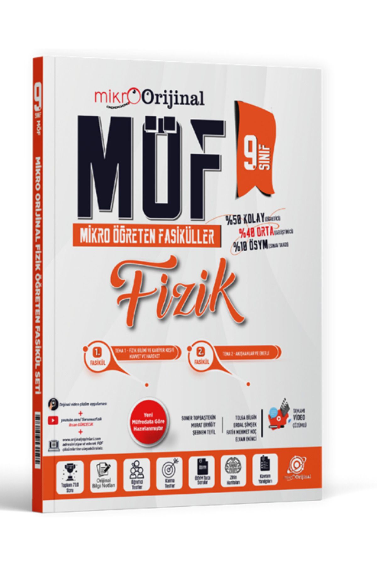 Orijinal Yayınları 9. Sınıf Orijinal Mikro Fizik MÖF Mikro Öğreten Fasiküller Seti
