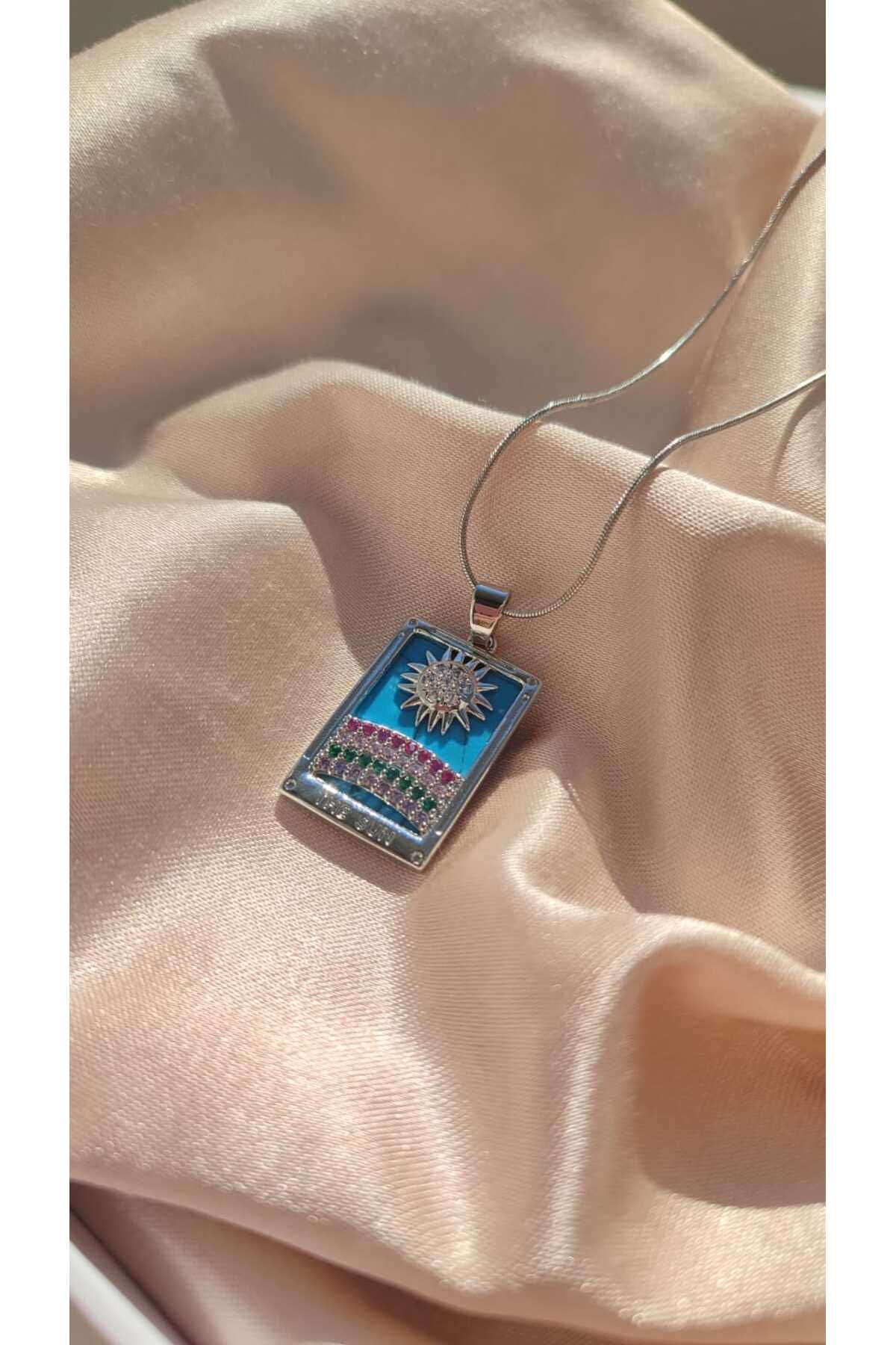 Pure Accessories THE SUN ÇELİK KOLYE