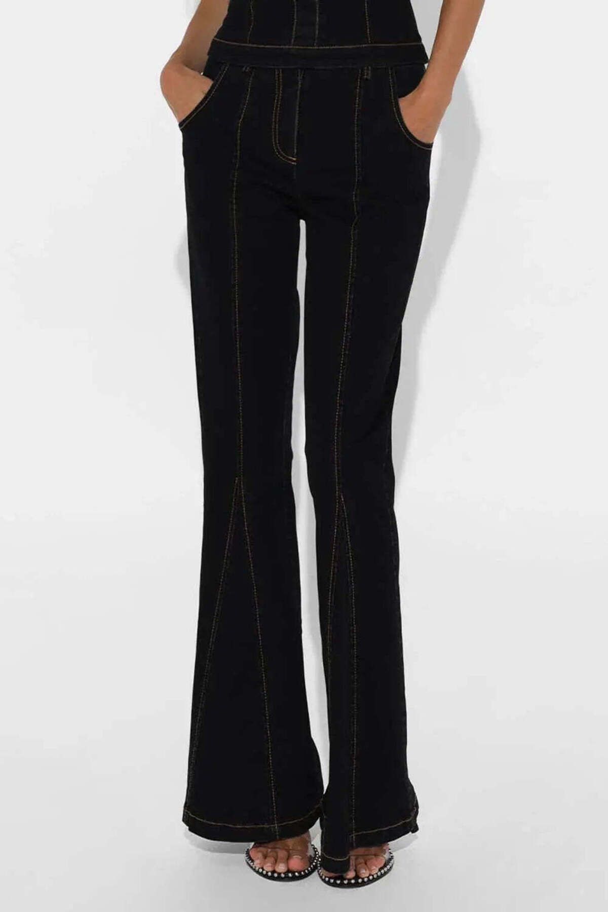 American Rag Cie Brooklyn Jeans - Siyah Mid/Low Bel Jean, Şık Dikiş Detayları ile Tarzınızı Yansıtın