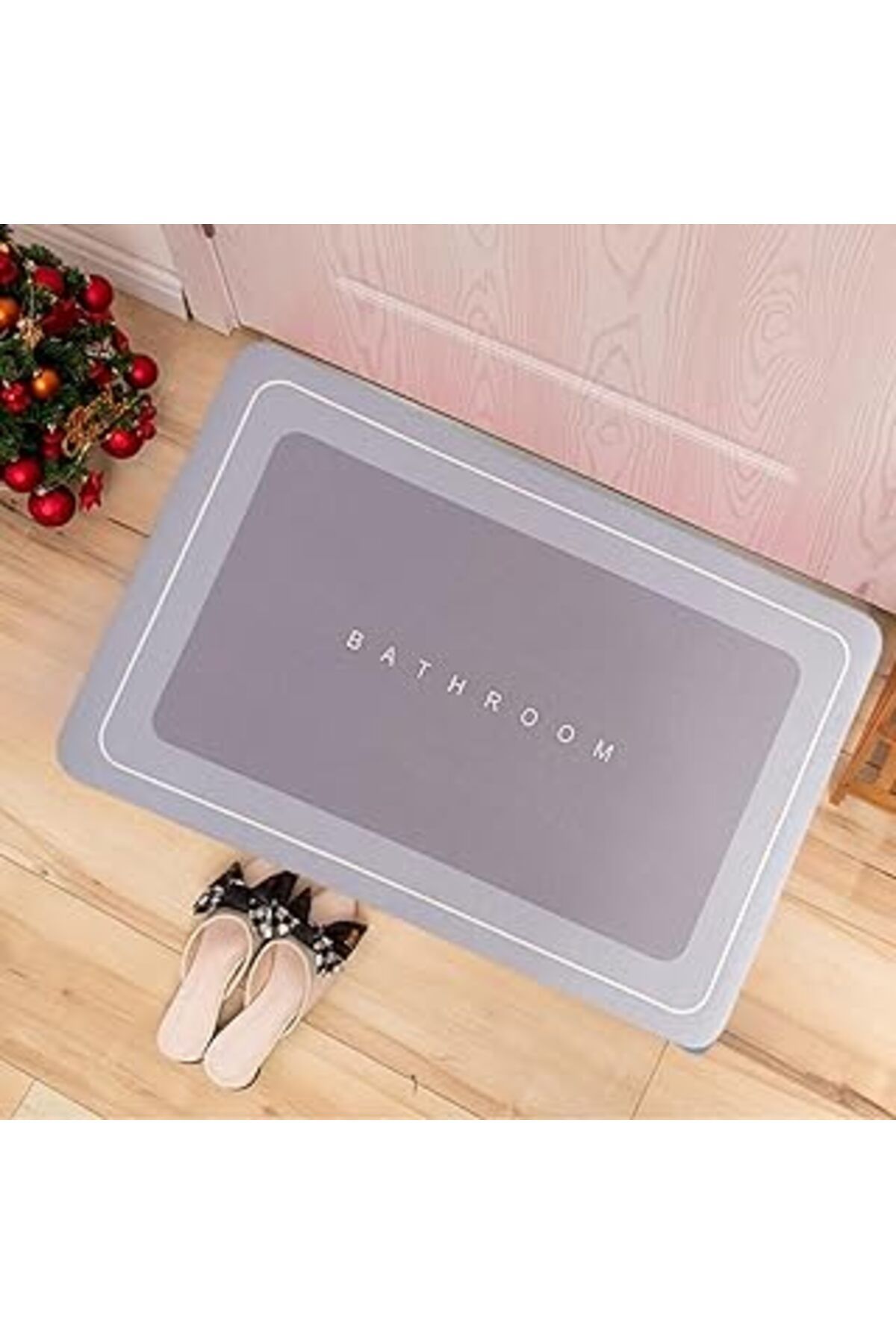 NETWORK ART Ankanorm Banyo Paspası Süper Su Emici Kaymaz Tabanlı Paspas Banyo Paspası Dikdörtgen Diatomit Paspa