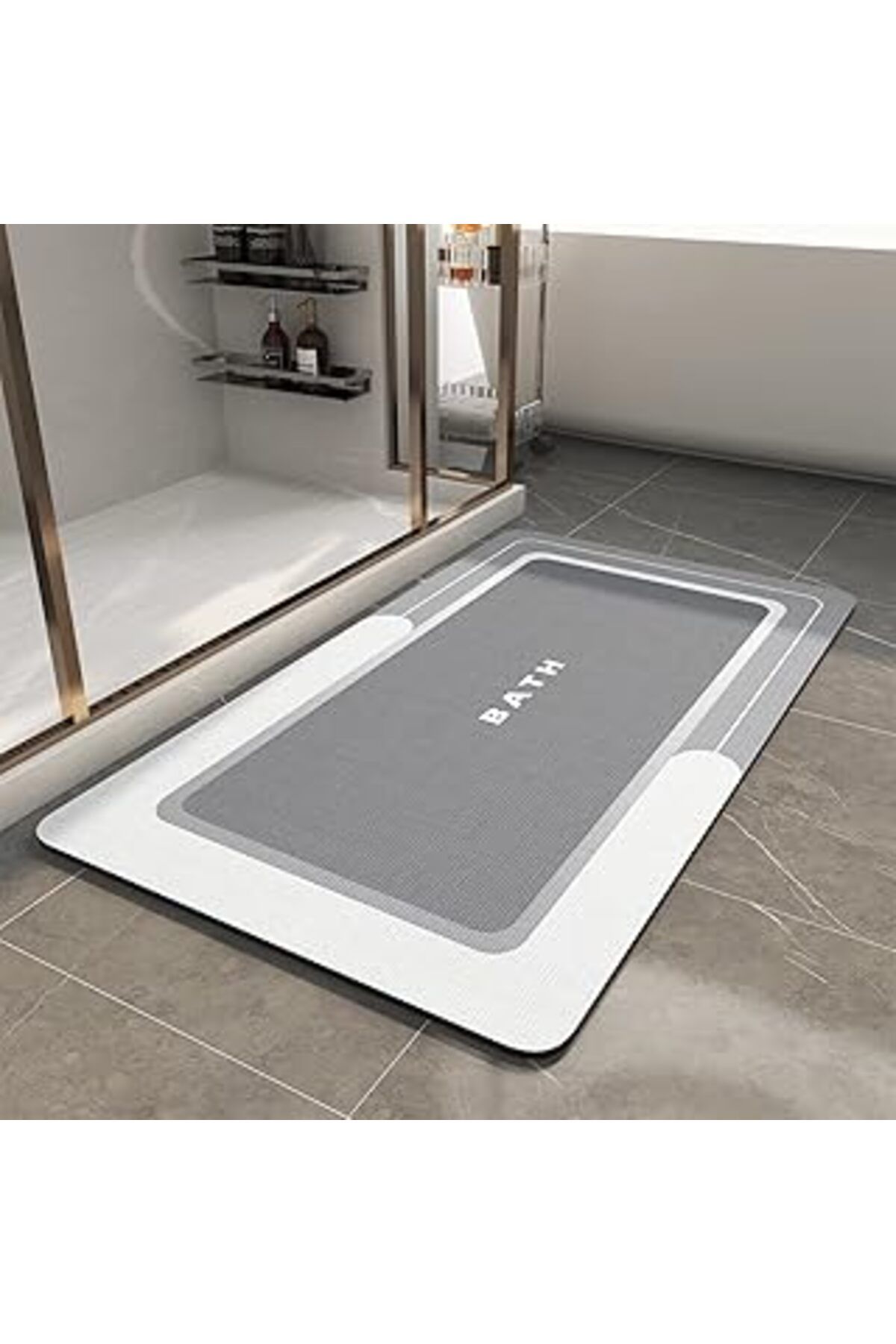 NETWORK ART Montvoo Banyo Paspası - Kaymaz Süper Emici Lekeye Dayanıklı Hızlı Kuruyan İnce Halı - Zemin Küvet V