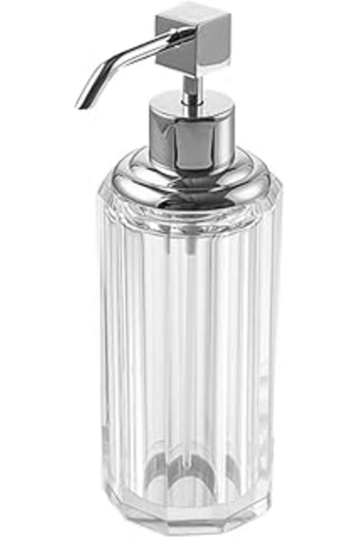 ASİTAN System Cyrstal Bath Accessory Soap Dispenser Transparent-Chrome 80 Ml Gümüş Tek Ebat Ba2048 006 C1-