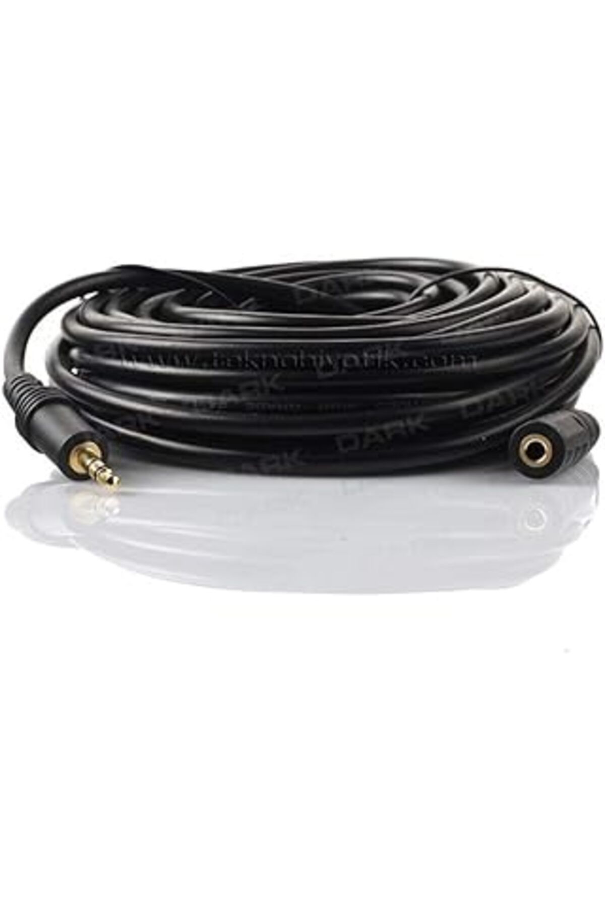 ASİTAN Dark 10 Metre 3.5Mm Stereo Ses Uzatma Kablosu (3.5Mm Dişi - 3.5Mm Erkek) (Dk-Cb-Auextl1000)