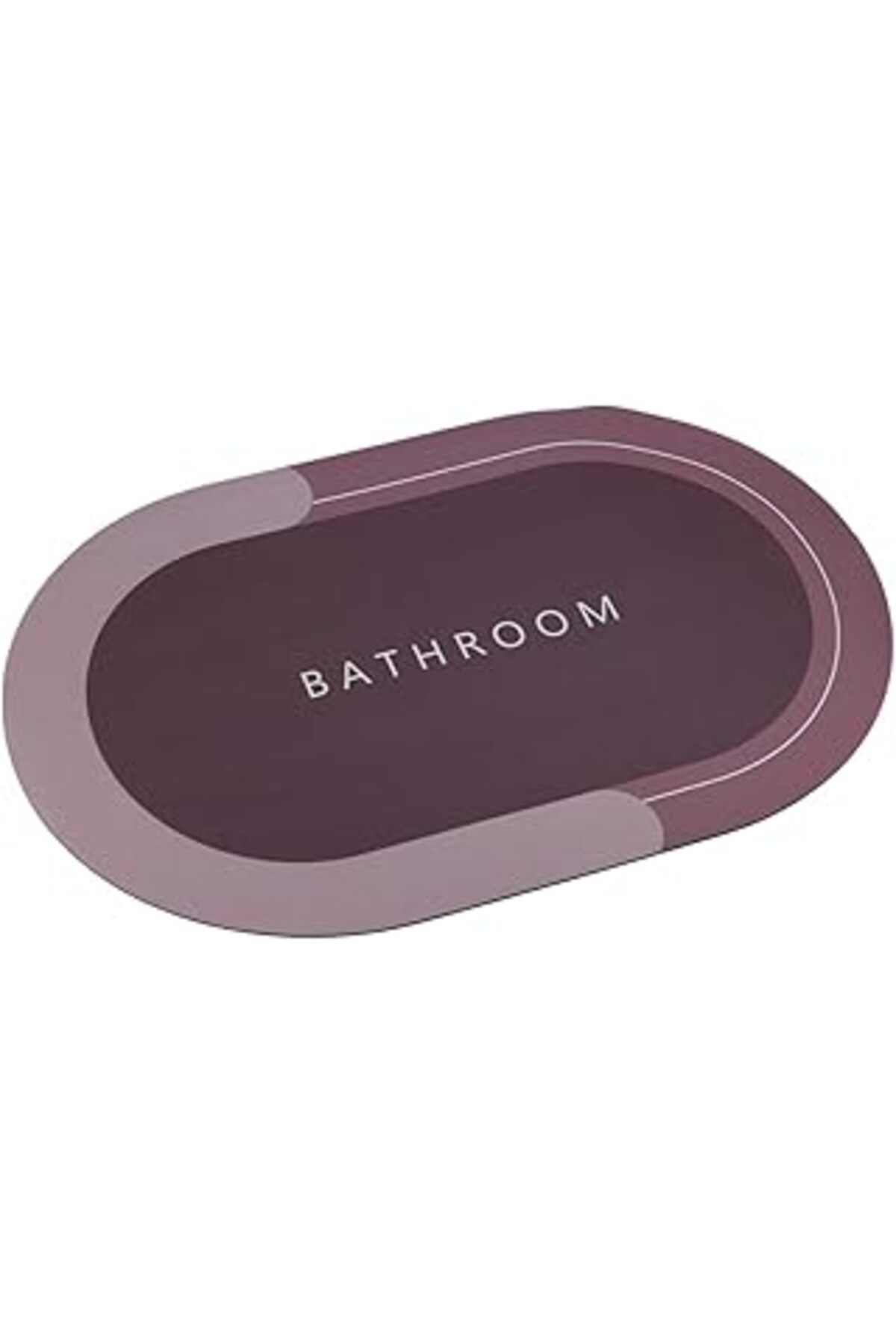 Qedii Efe Mark Sihirli Su Emici Banyo Ve Çok Amaçlı Kaydırmaz Tabanlı Paspas 58 X 38 Cm, Gül Mürdüm