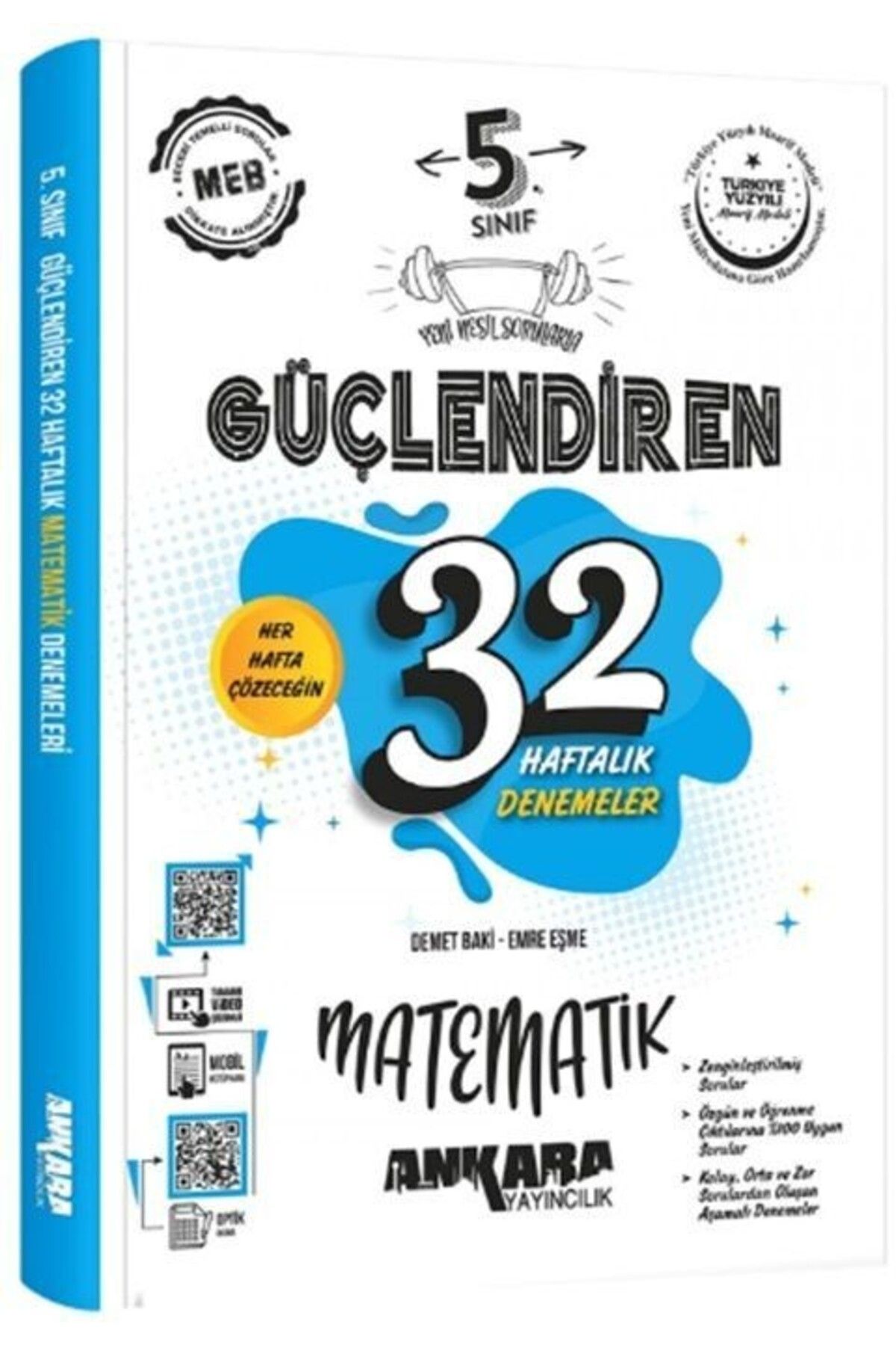 Ankara Kitap Merkezi 5. Sınıf Matematik Güçlendiren 32 Haftalık Denemeleri Ankara Yayıncılık