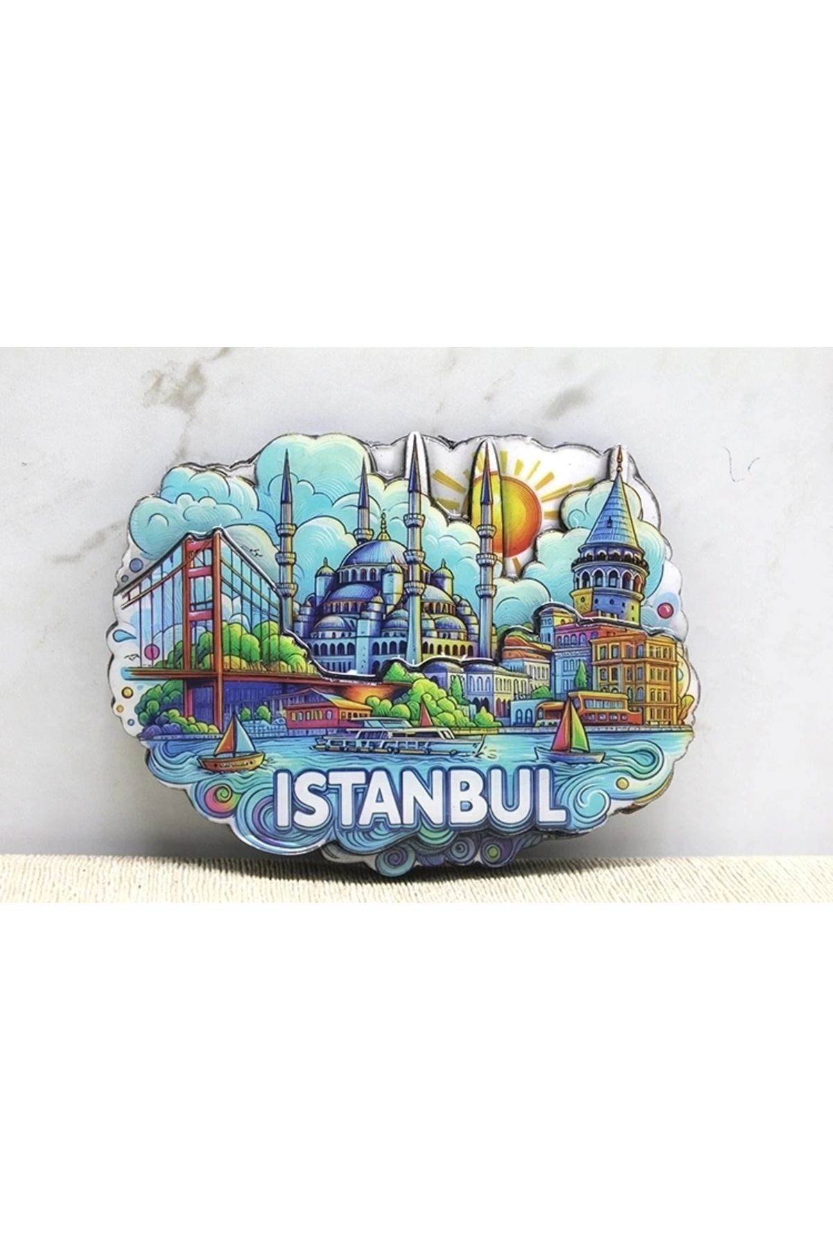 ureticiniz Ahşap İstanbul Temalı Magnet Alk4361