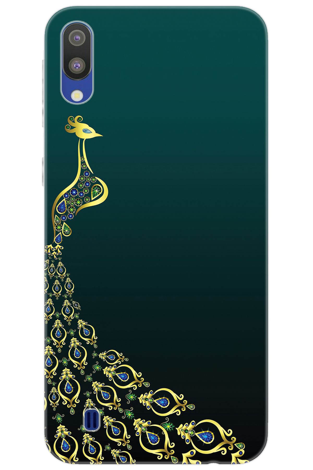 Ceppare Samsung Galaxy M10 (SM-M105F) Uyumlu Kılıf Desen Baskılı Silikon Tavus Kuşu STK:540 CP-9YS5A2W