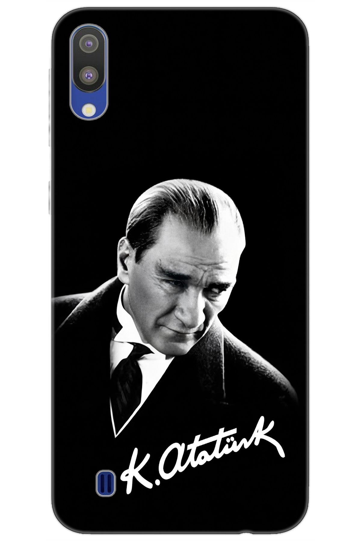 Ceppare Samsung Galaxy M10 (SM-M105F) Uyumlu Kılıf Desenli Silikon Mustafa Kemal Atatürk STK:390 CP-6qyduBo