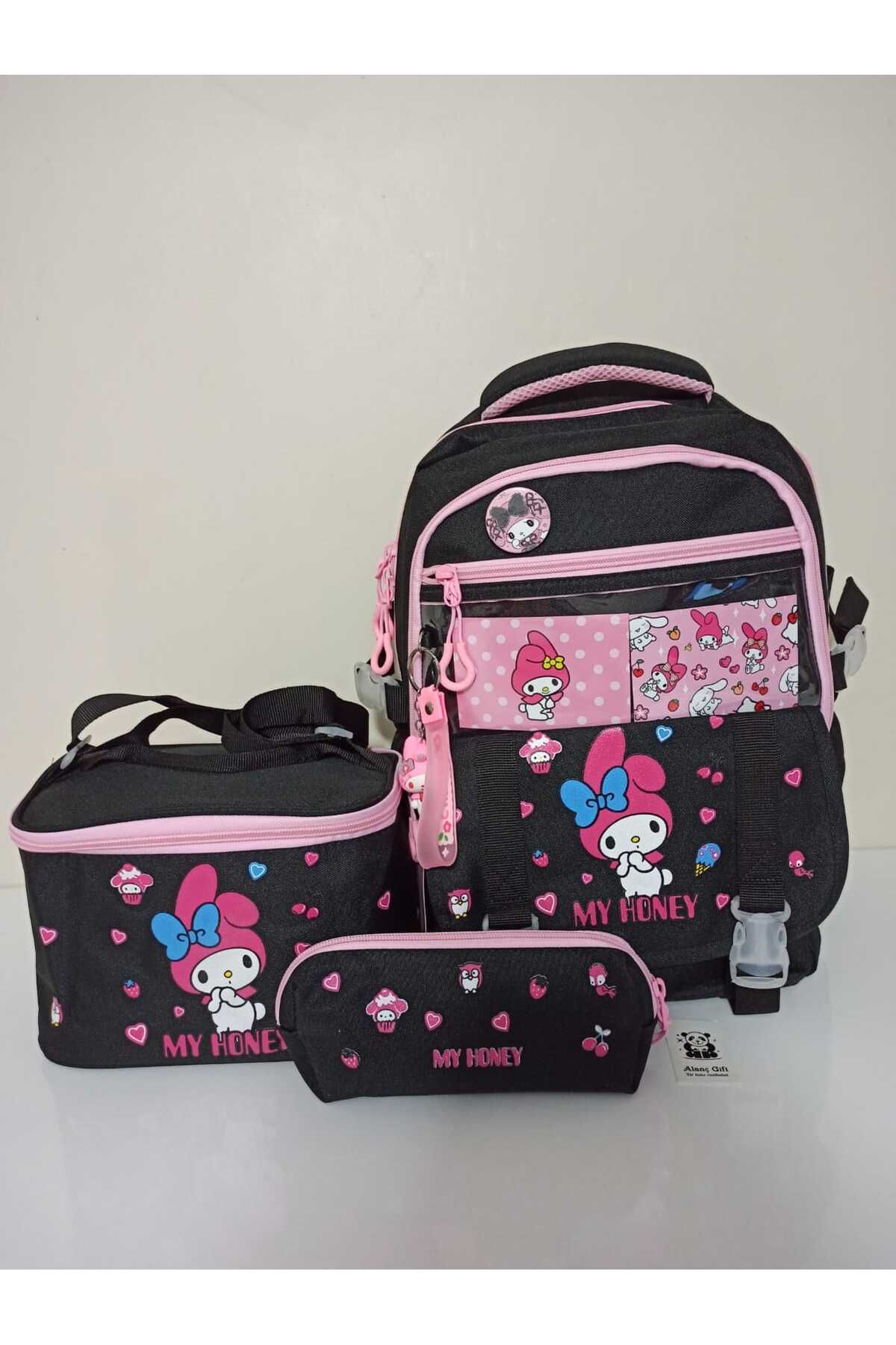 Alanç Gift Ultra Lüks Kawaii Kore Tarzı Kız Çocuk Ortopedik İlkokul Sırt Çantası Folyolu Beslenme Ve Kalemlik