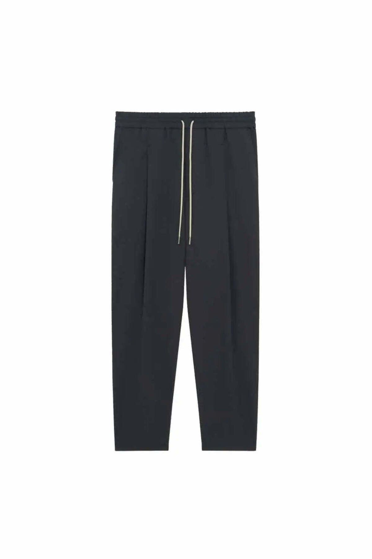 American Rag Cie Şık Koyu Gri Kısa Kesim Yün Karışımı Pantolon | Le Pantalon Cropped