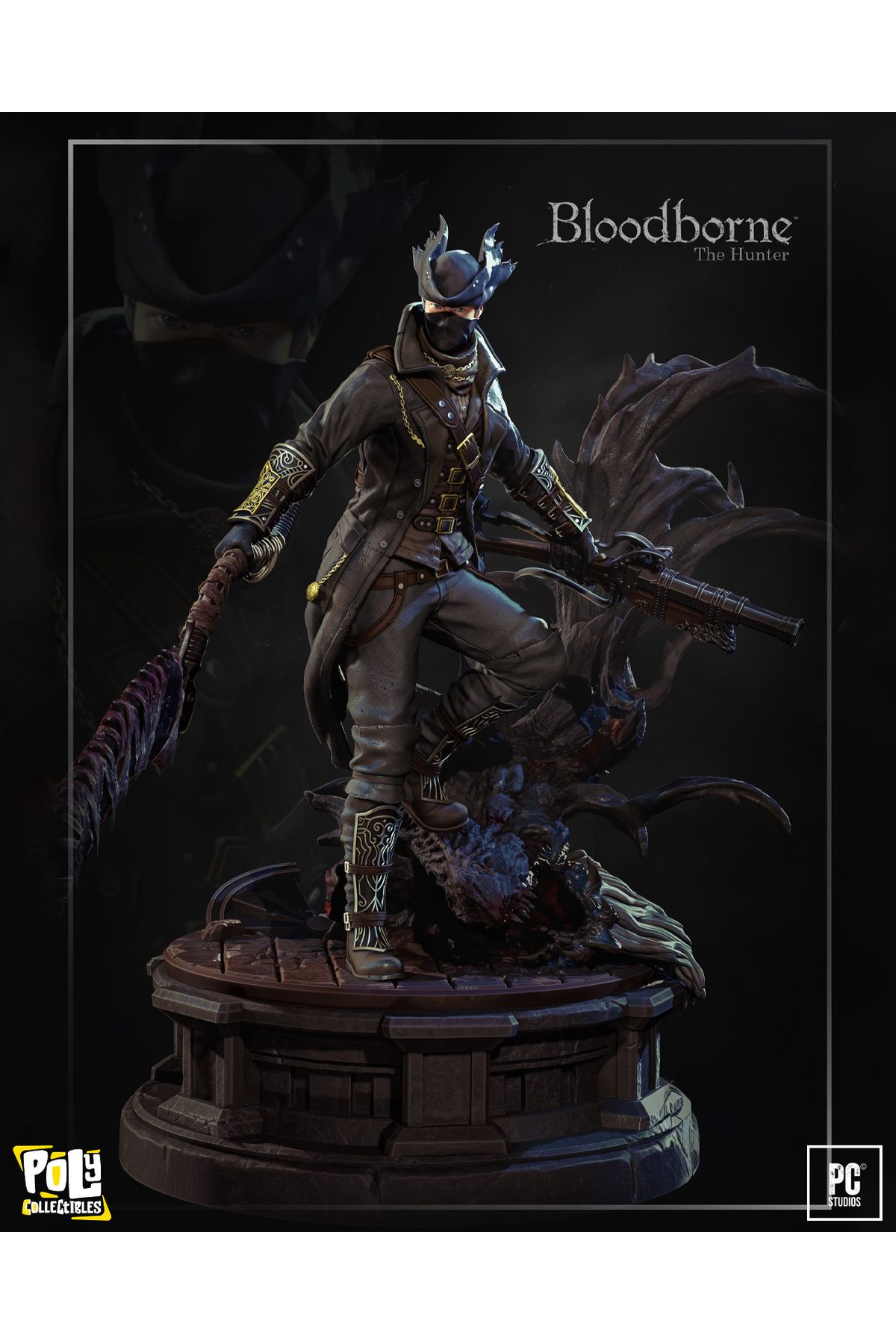 Poly Collectibles The Hunter – Bloodborne Premium Collectibles Figure | 30 cm