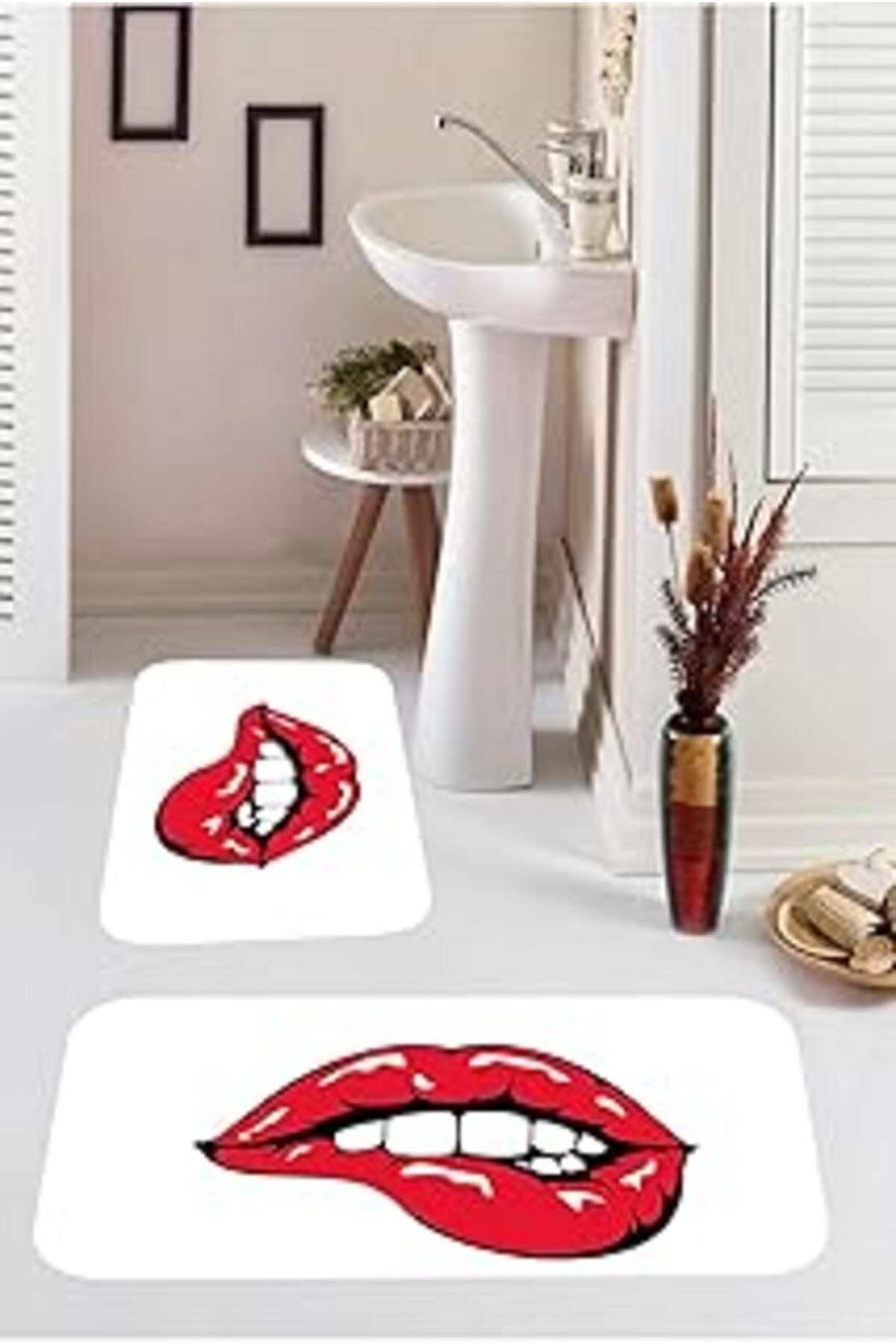 ASİTAN Kozzy Home Dijital Baskılı 2'Li Banyo Takımı Rfe9515
