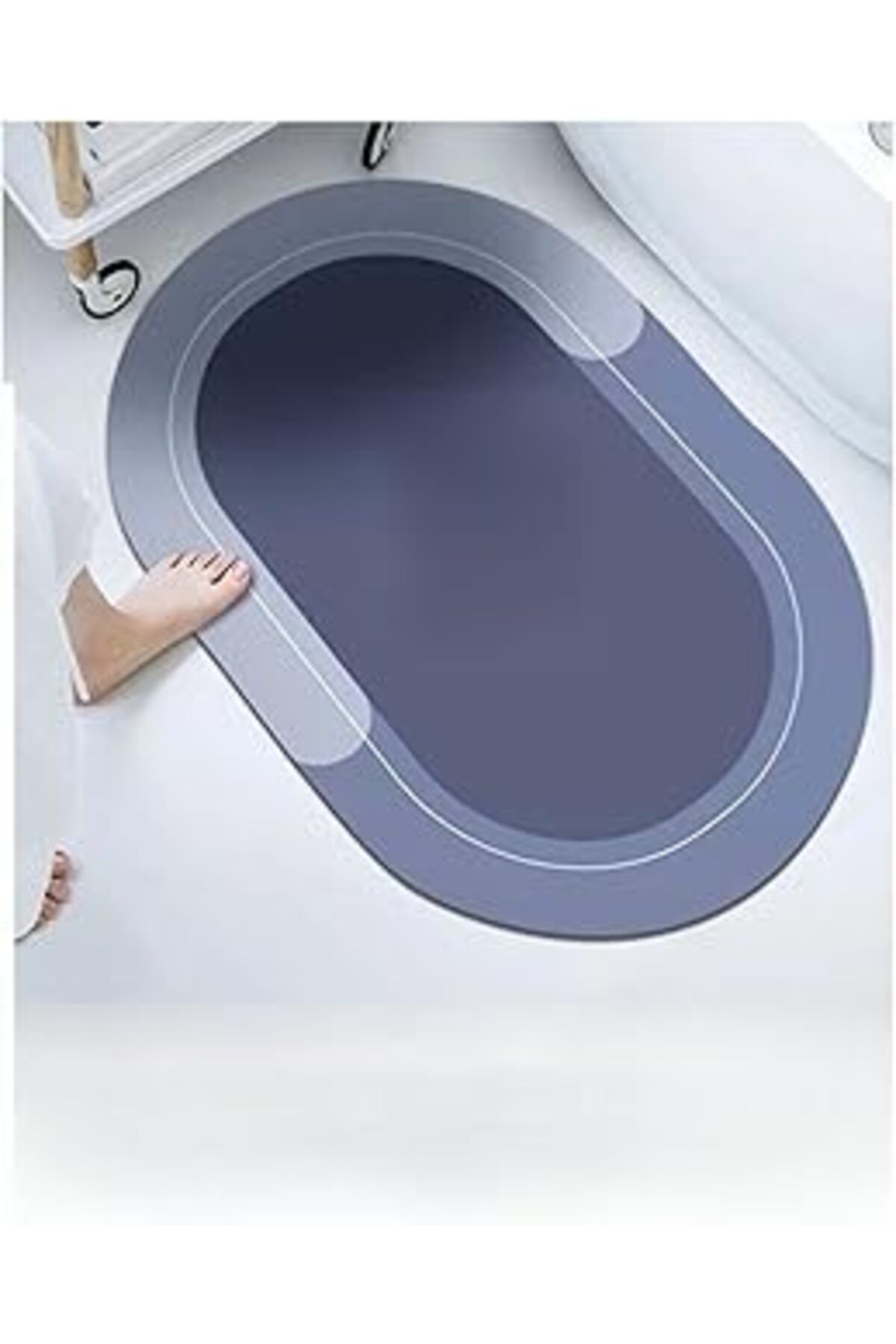 Mu Art Ahşap Hombak Özel Sihirli Su Emici Banyo Paspası Kaymaz Tabanlı Abdest Paspası 3,5 Mm 40X60