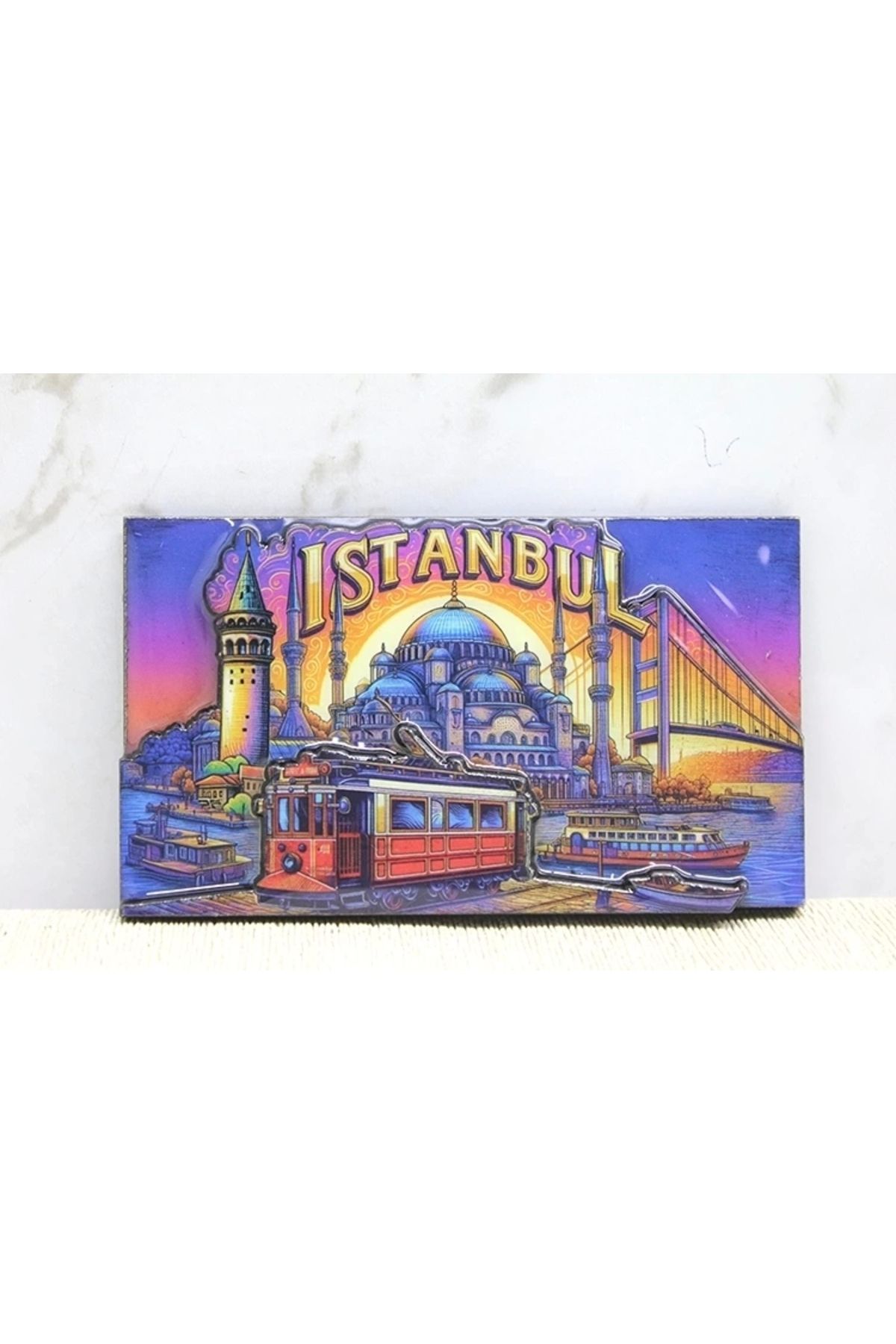 ureticiniz Ahşap İstanbul Temalı Magnet Alk4363