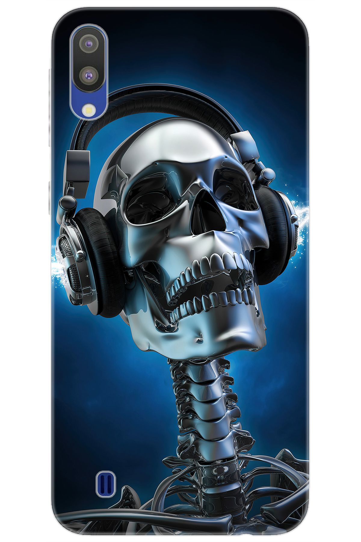 Ceppare Samsung Galaxy M10 (SM-M105F) Uyumlu Kılıf Desen Baskılı Silikon Metal İskelet STK:141 CP-xOElIG3