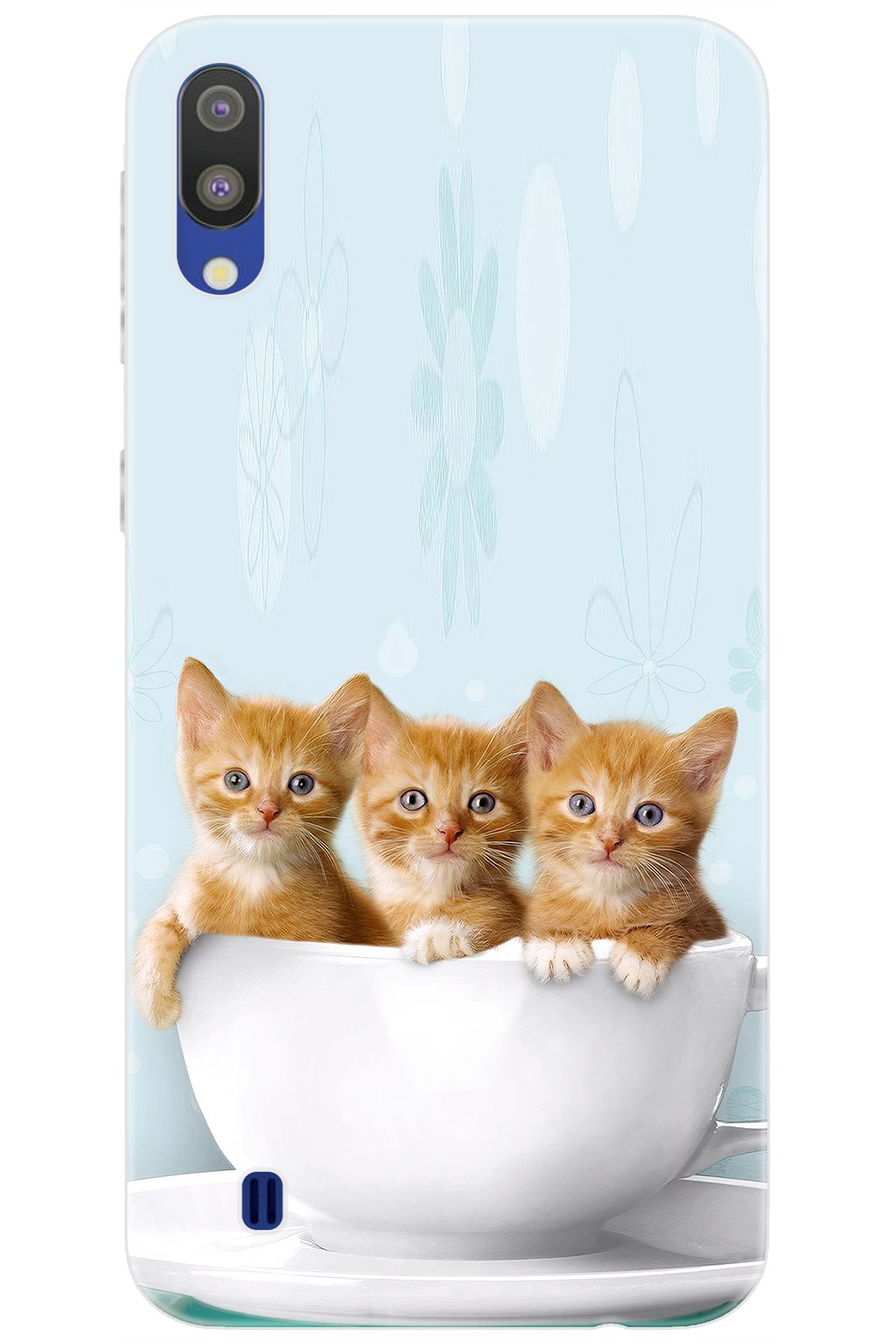 Ceppare Samsung Galaxy M10 (SM-M105F) Uyumlu Kılıf Desen Baskılı Silikon Yavru Kediler STK:194 CP-aM28avc