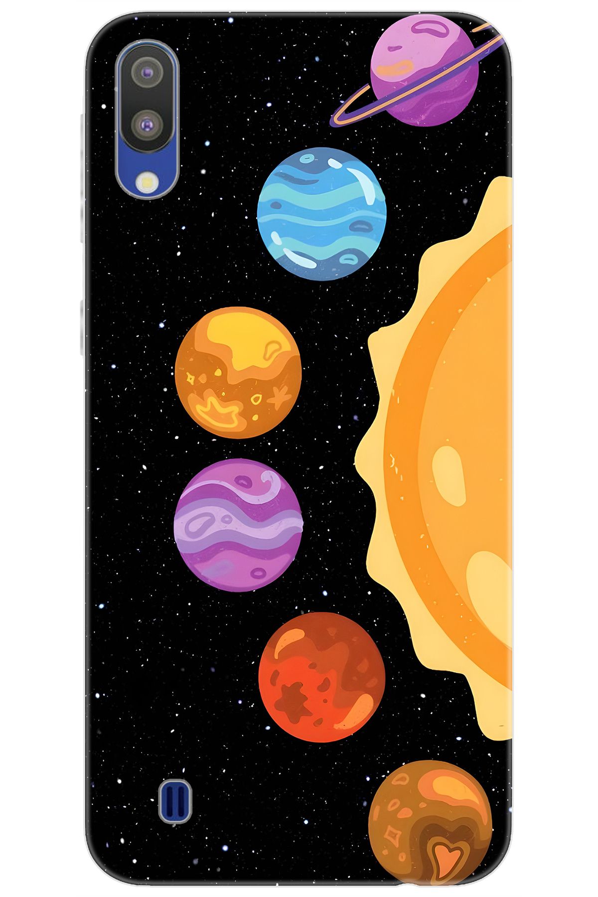 Ceppare Samsung Galaxy M10 (SM-M105F) Uyumlu Kılıf Desen Baskı Silikon Gezegenler Tasarım STK:685 CP-I0aunqG