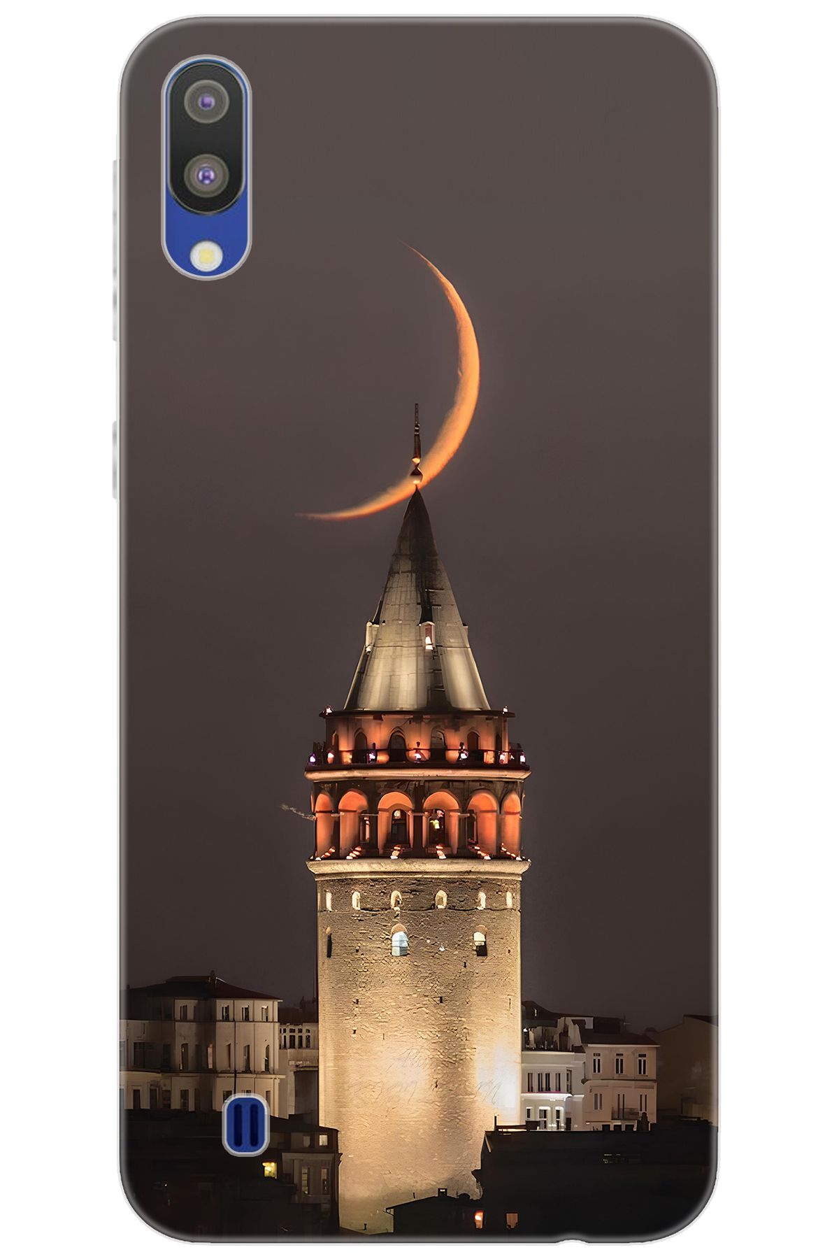 Ceppare Samsung Galaxy M10 (SM-M105F) Uyumlu Kılıf Desen Baskılı Silikon Galata Kulesi STK:673 CP-ZqOws6l