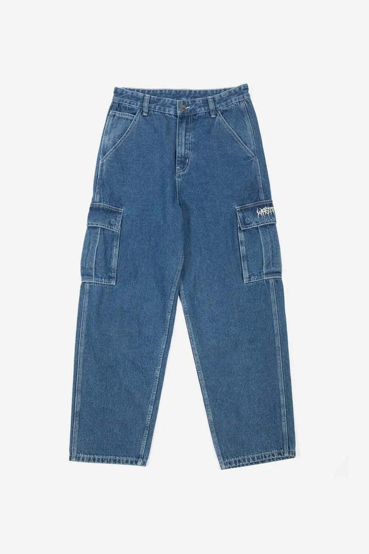 American Rag Cie %100 Pamuklu Açık Mavi Creager Pantolon - Geniş Paça Kargo Pantolon