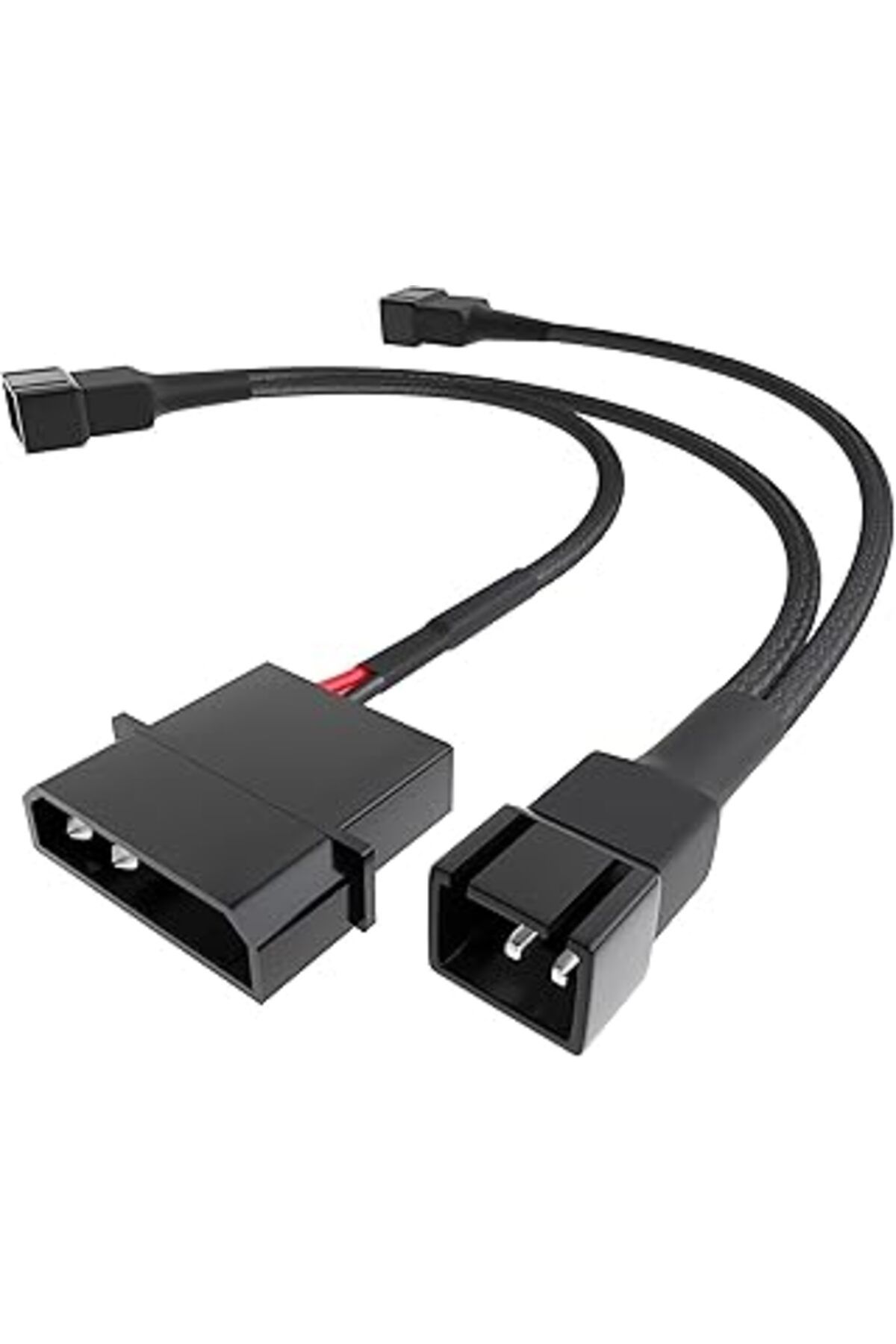 Qedii Kabeldirekt – 4 Pin Molex Fan Dağıtım Kablosu ((5,25 Inç) 5 V – 3X 3 Pin Fiş 2 Kutuplu, 20-20-20Cm)
