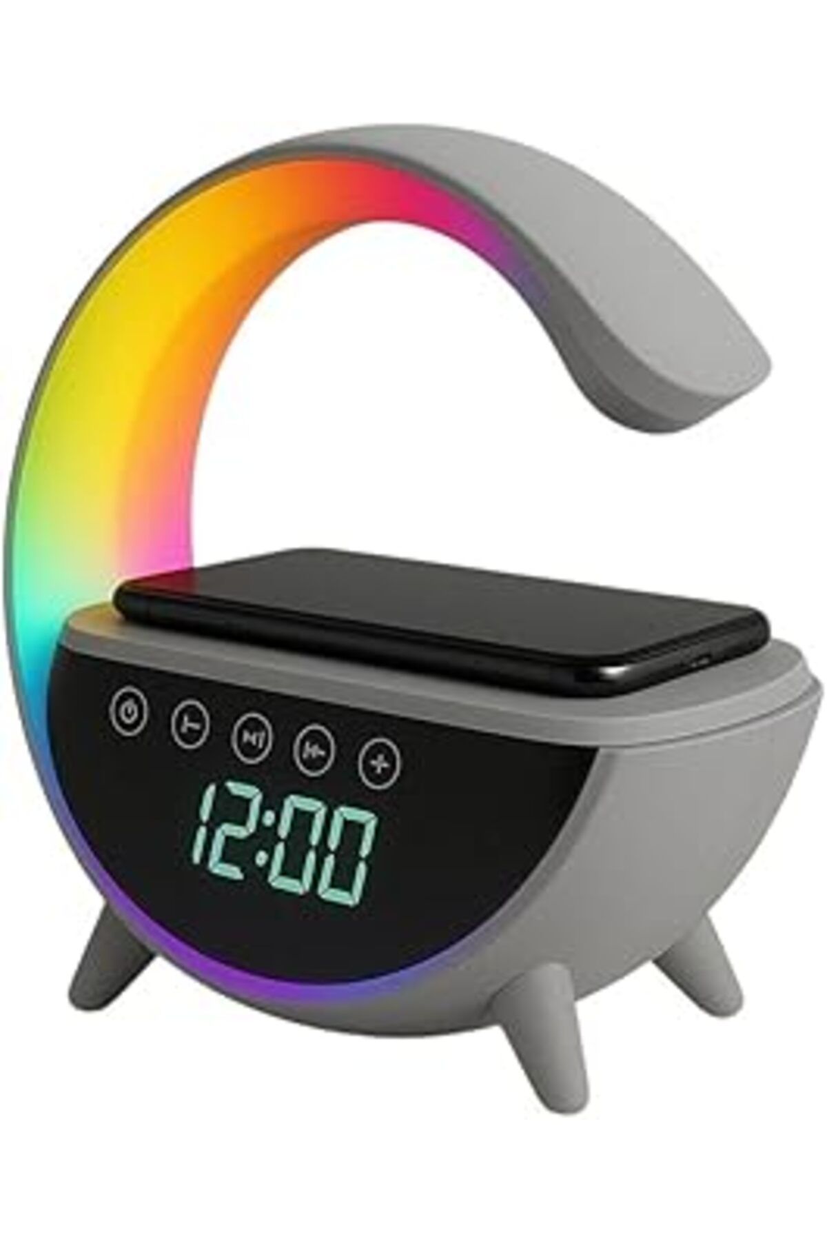 NETWORK ART Led Işıklı Kablosuz Şarjlı Bluetooth Hoparlörlü Alarm Saati – Ses, Işık Ve Konfor Tek Bir Cihazda!