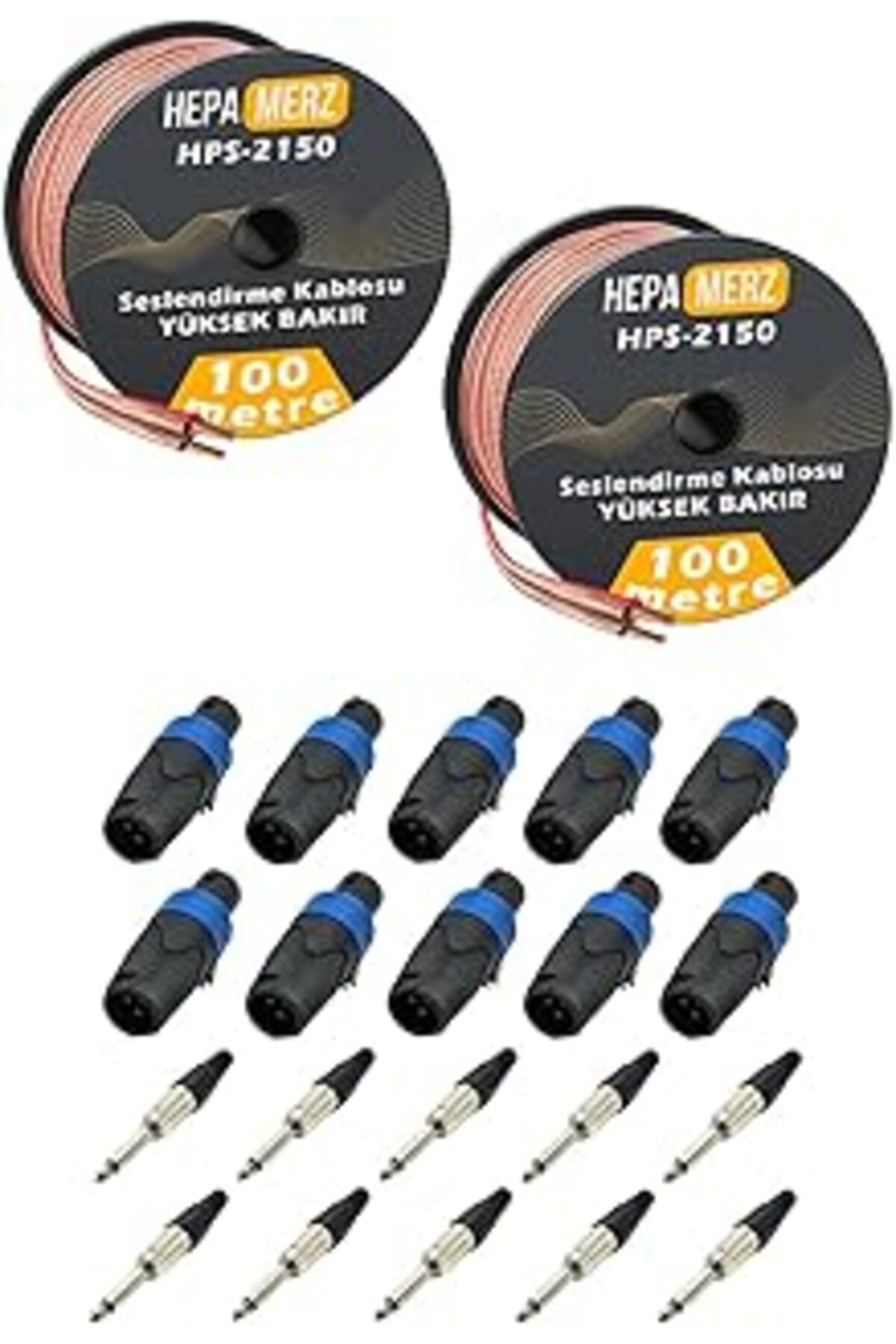 NETWORK ART Hepa Merz Connection Paket-16 Hoparlör Kablosu Jack Speakon Konnektör Paketi