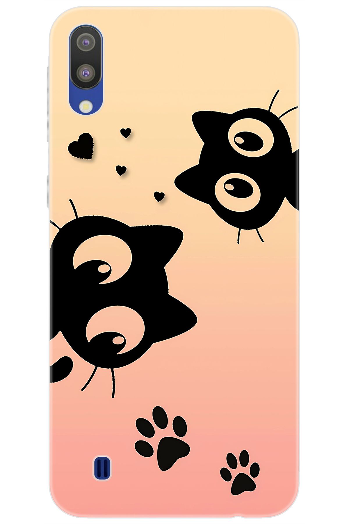 Ceppare Samsung Galaxy M10 (SM-M105F) Uyumlu Kılıf Desen Baskılı Silikon Kedi STK:626 CP-xPiFN8o