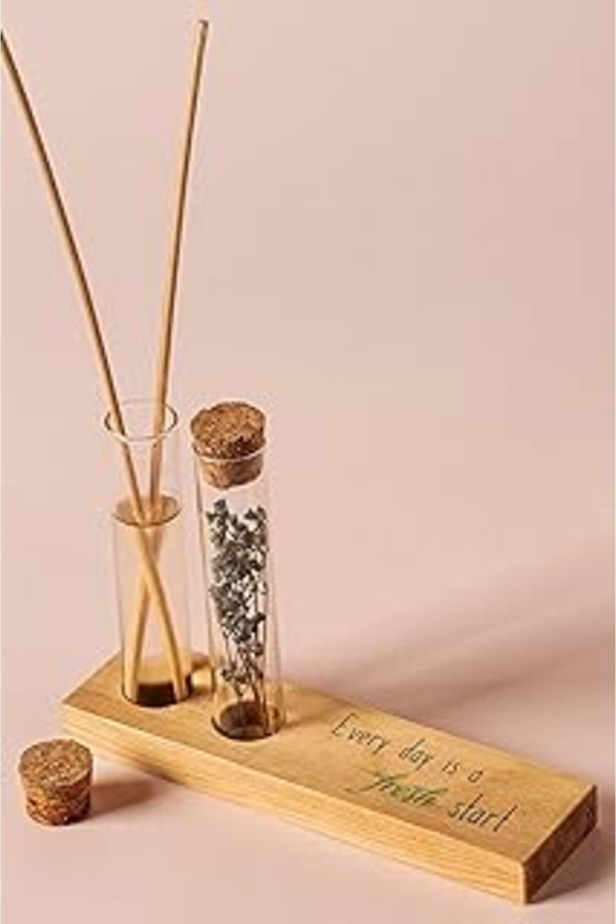 ASİTAN Hediyesepeti Eğlenceli Motto Tasarımlı Dekoratif Set - Bambu Oda Kokusu Şişesi