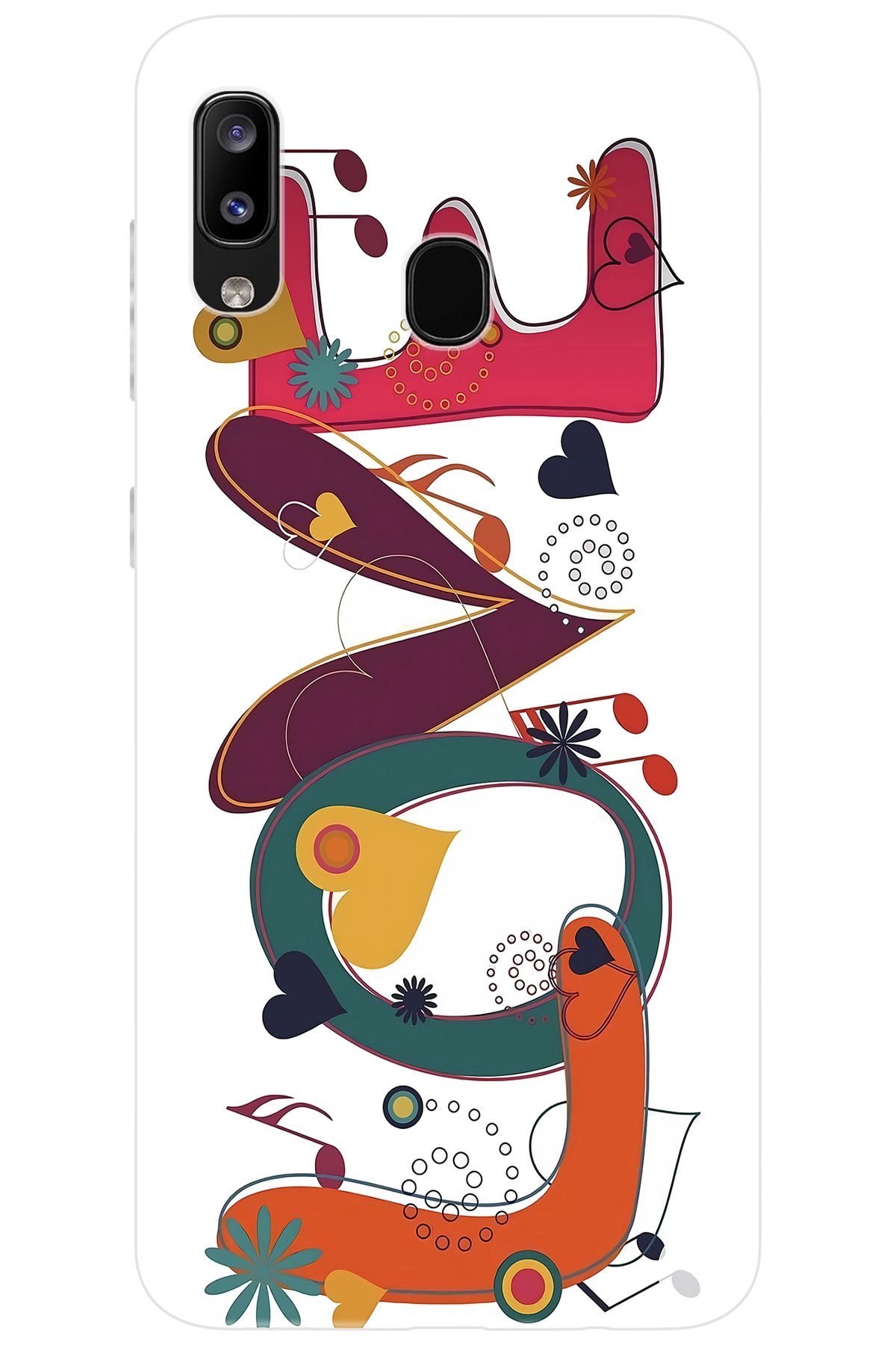 Ceppare Samsung Galaxy M10S (SM-M107F) Uyumlu Kılıf Desen Baskılı Silikon LOVE STK:621 CP-V23T5ly