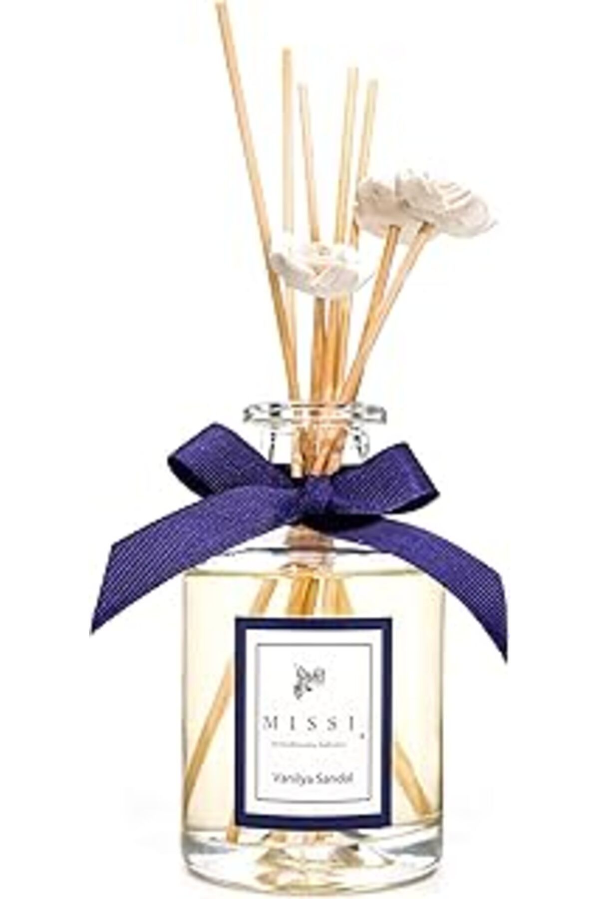 Mu Art Ahşap 200 ml Silindir Şişe Vanilya Sandal Oda Kokusu